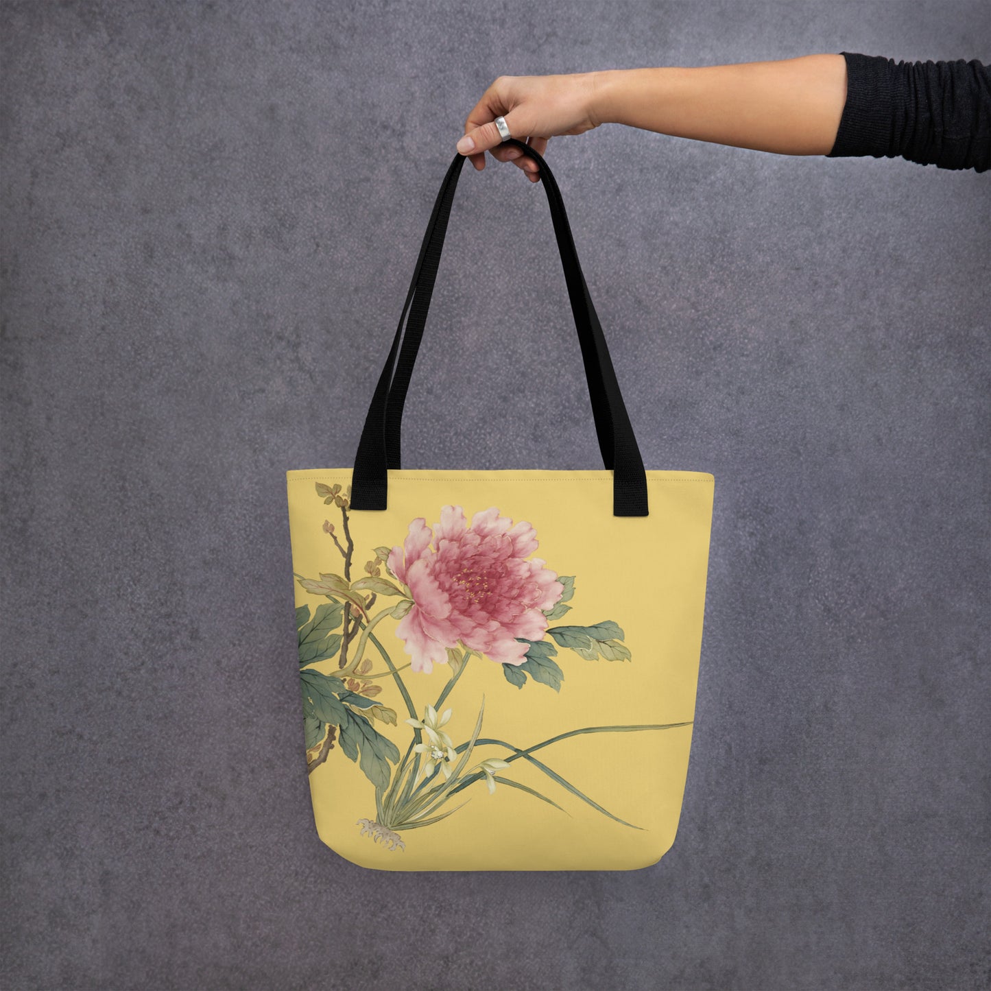 The Spirit of Flowers in Twelve Months｜Orchid and Tree Peony in Bloom｜Tote bag｜Gold