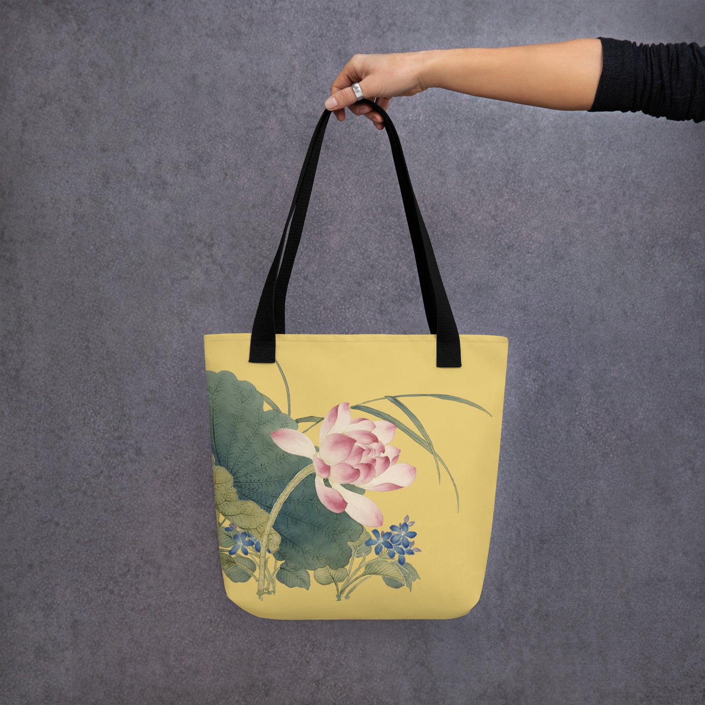 The Spirit of Flowers in Twelve Months｜Lotus in Bloom｜Tote bag｜Gold