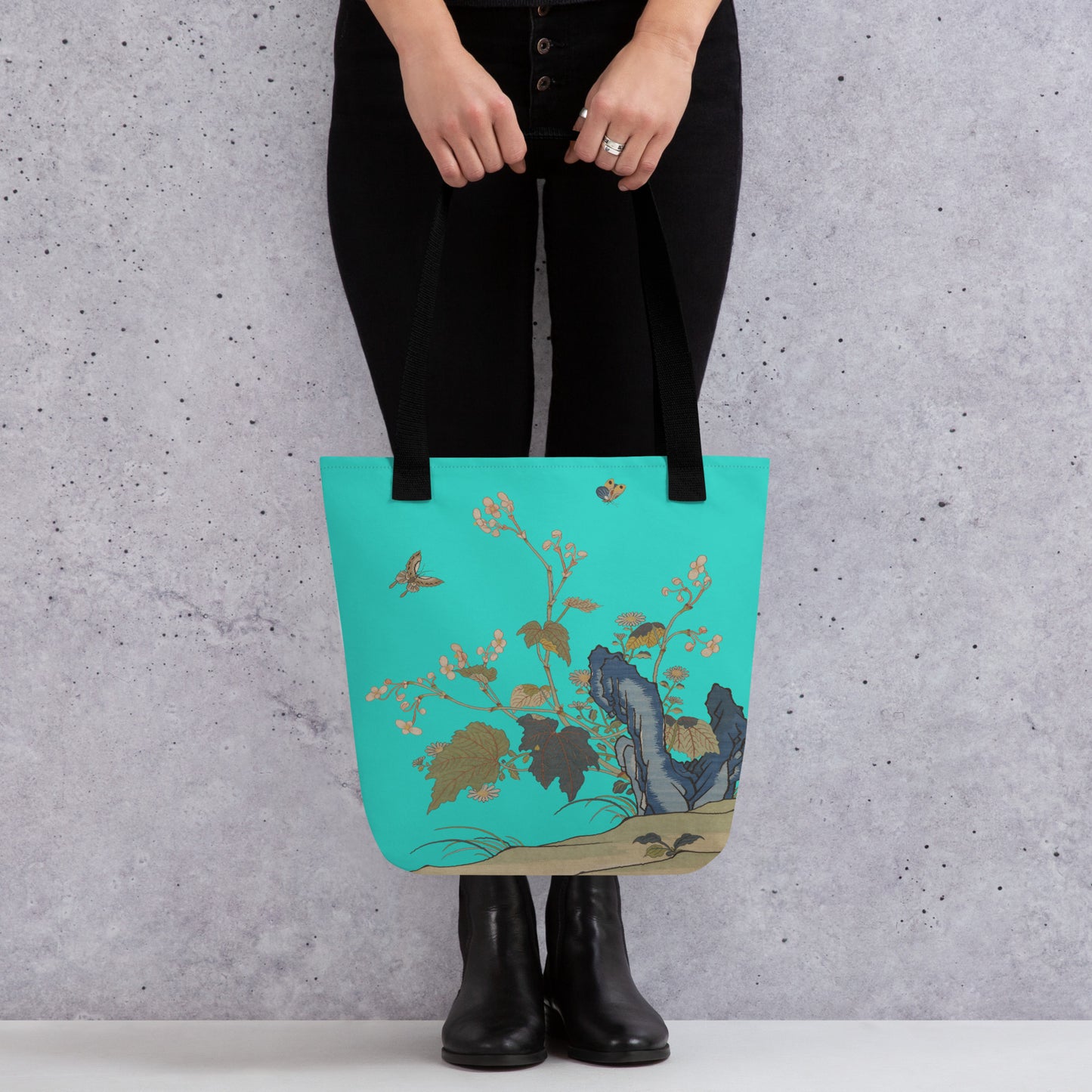 Kesi Flower Album｜Begonia Blossoms｜Tote bag｜Turquoise