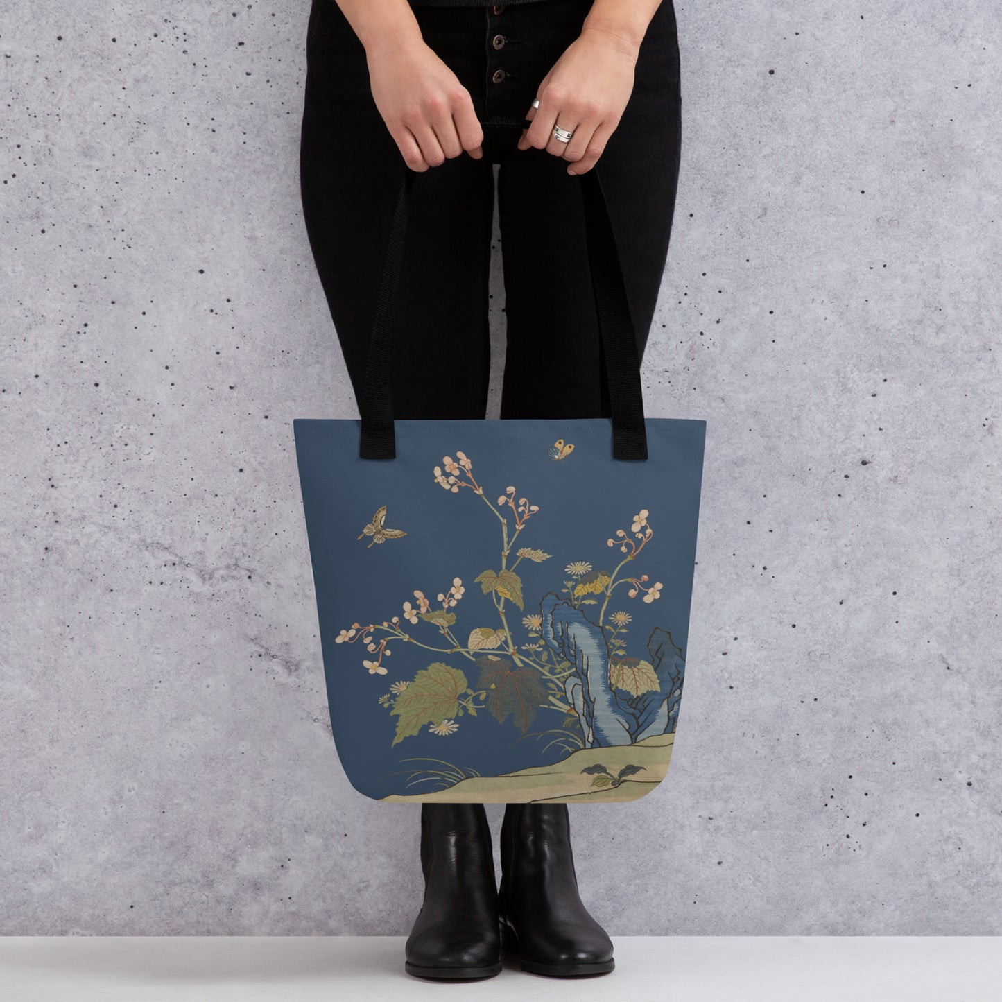 Kesi Flower Album｜Begonia Blossoms｜Tote bag｜Dark blue