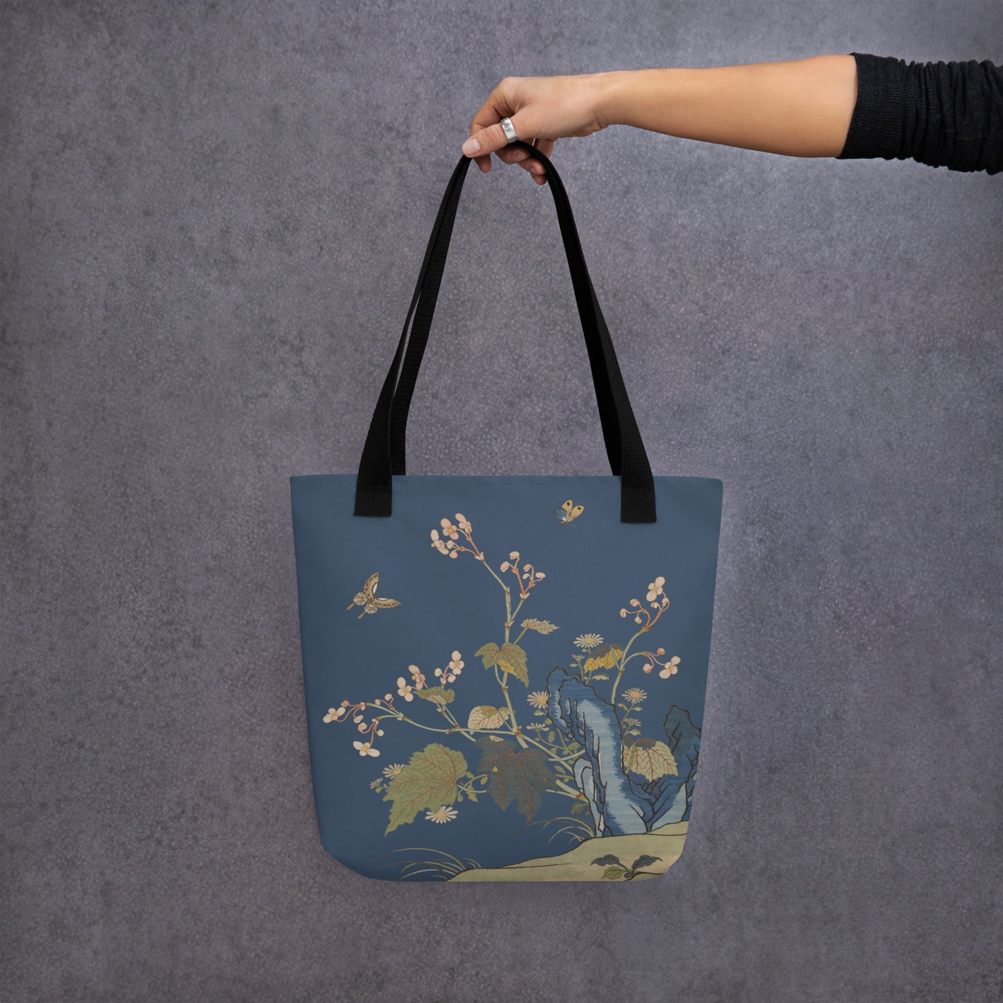 Kesi Flower Album｜Begonia Blossoms｜Tote bag｜Dark blue