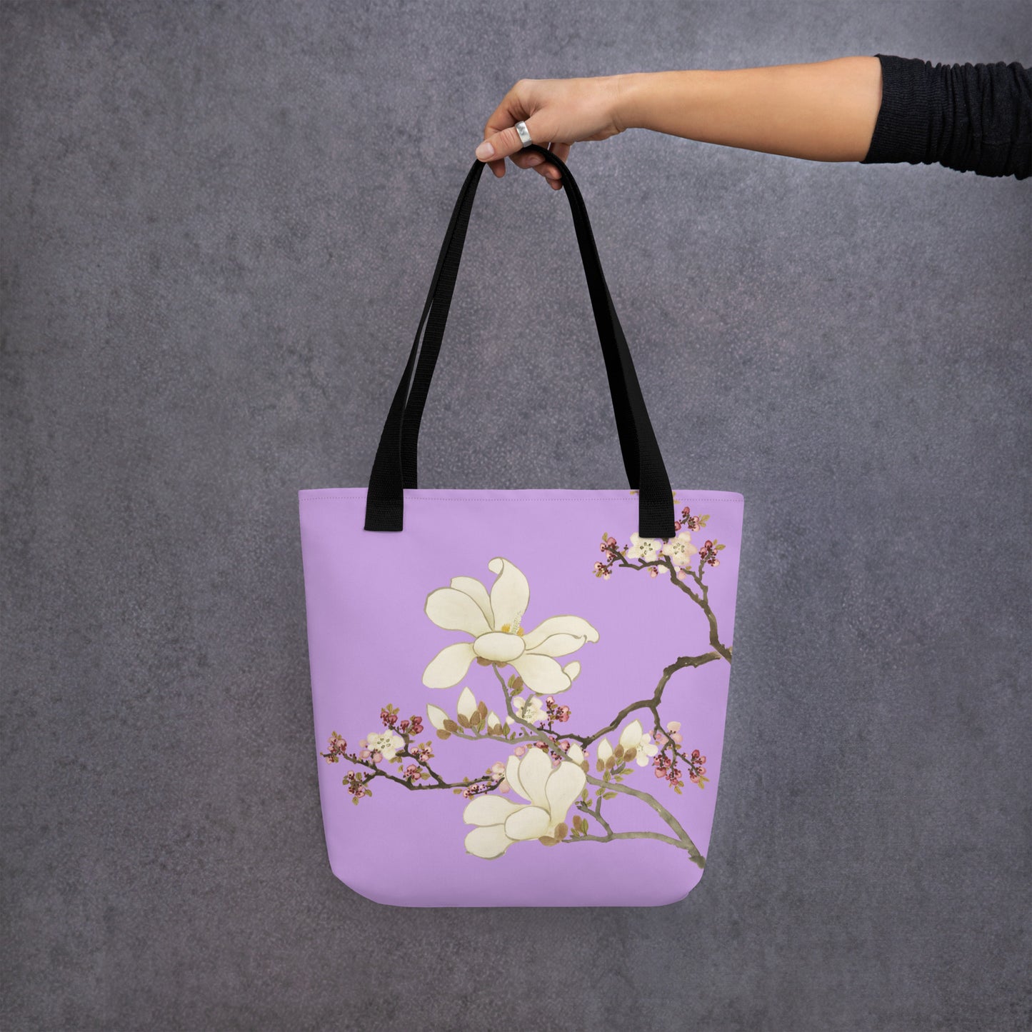 The Spirit of Flowers in Twelve Months｜Apricot and Lily Magnolia in Blossom｜Tote bag｜Lilac