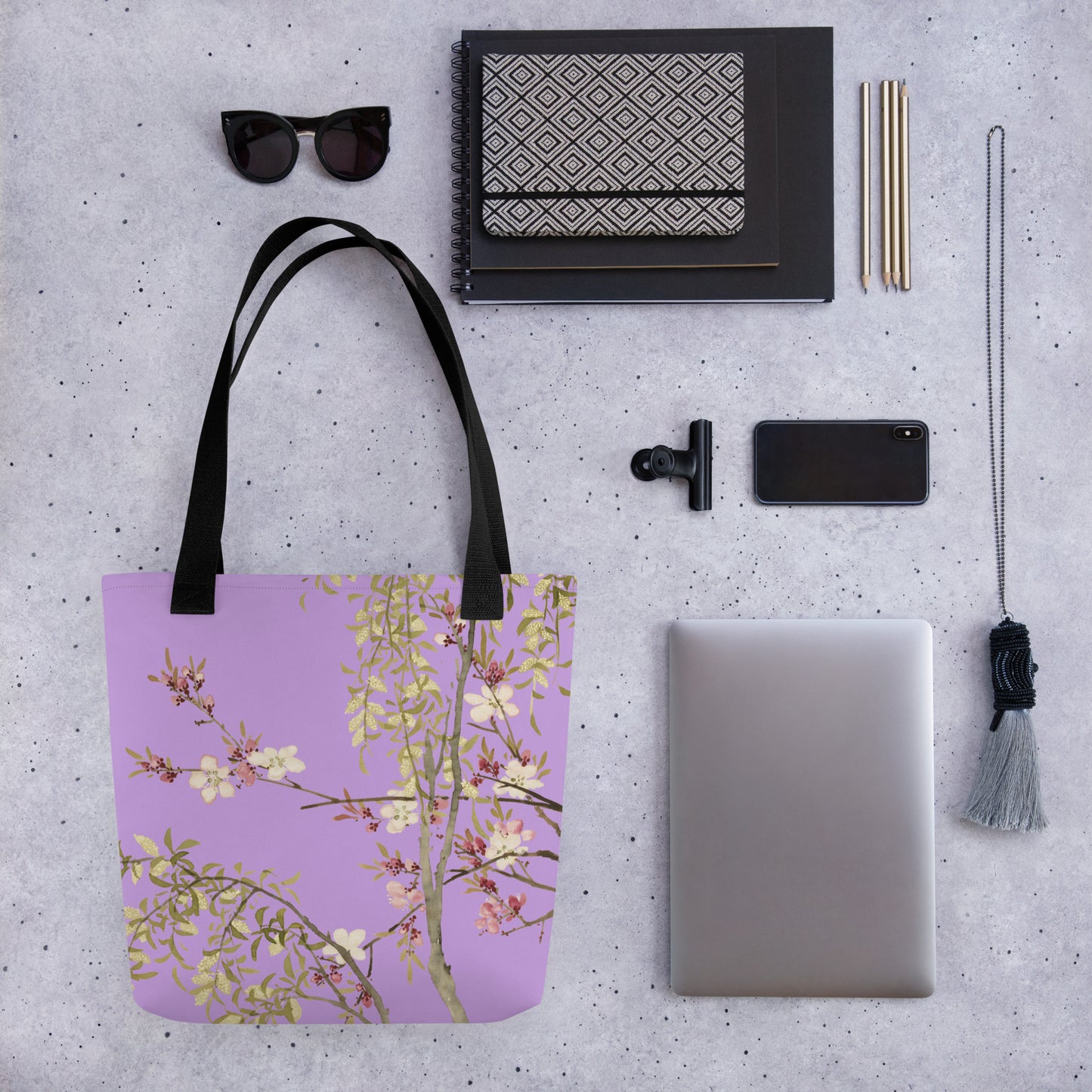 The Spirit of Flowers in Twelve Months｜Willow and Peach Blossom｜Tote bag｜Lilac