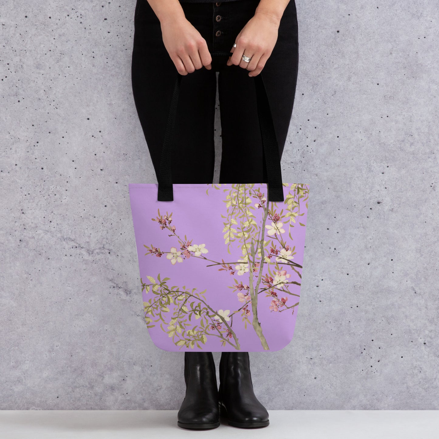 The Spirit of Flowers in Twelve Months｜Willow and Peach Blossom｜Tote bag｜Lilac