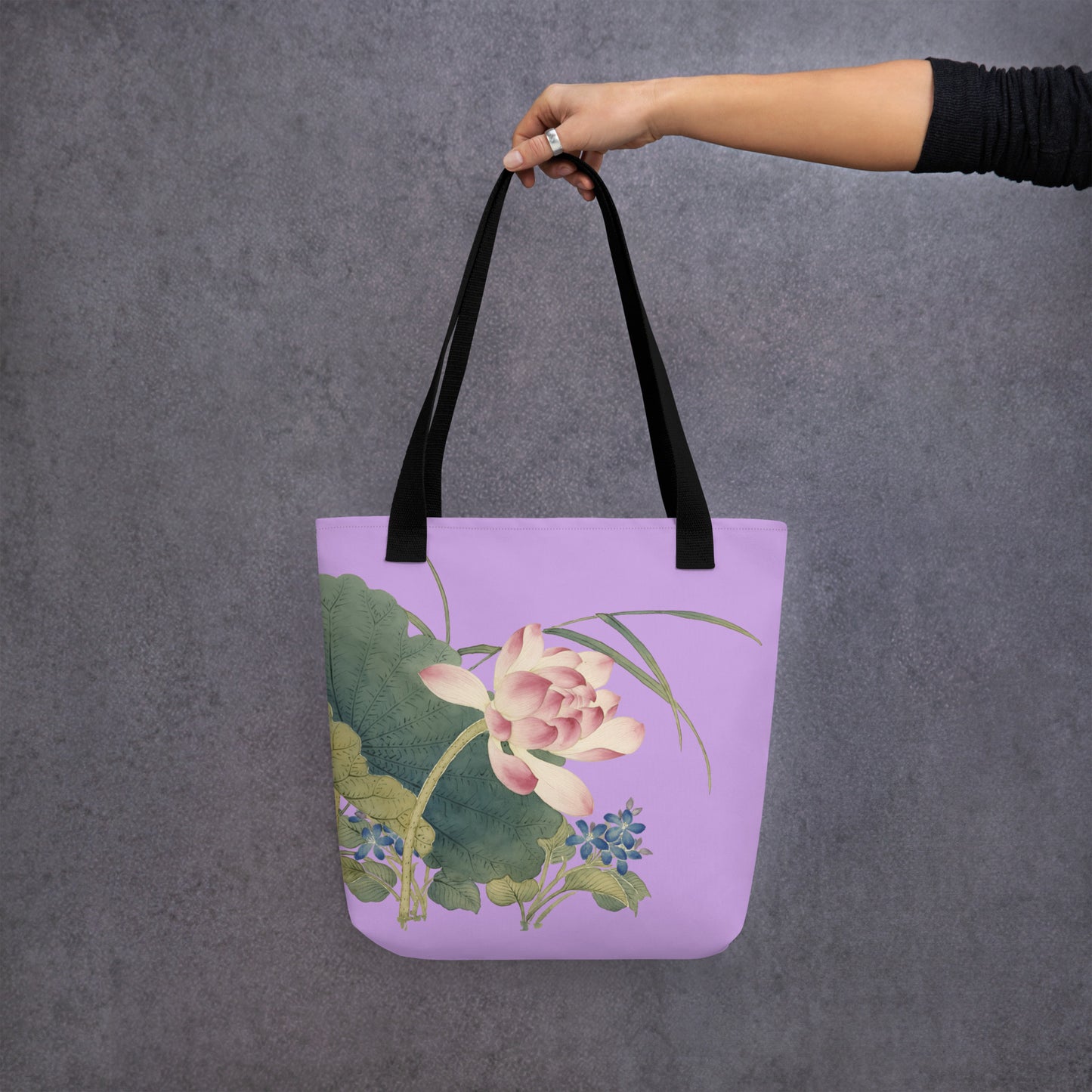 The Spirit of Flowers in Twelve Months｜Lotus in Bloom｜Tote bag｜Lilac