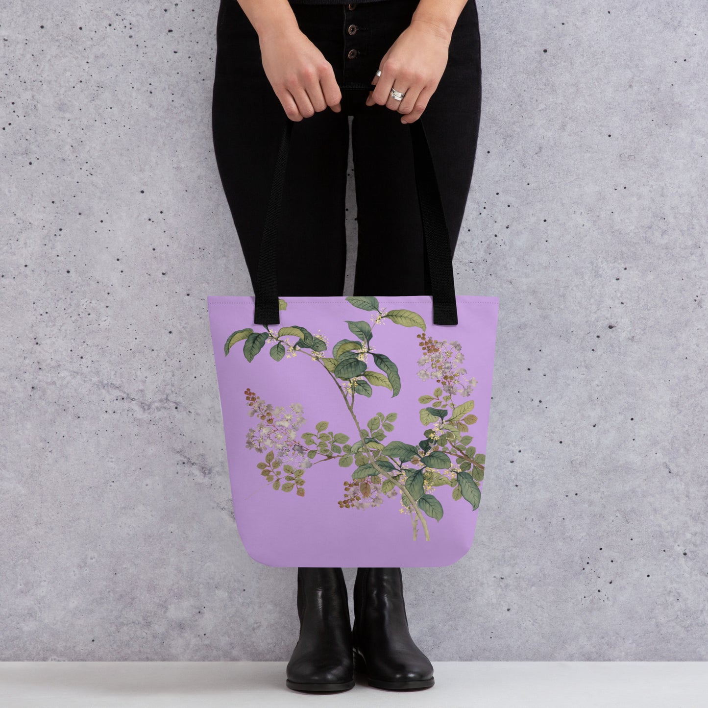 The Spirit of Flowers in Twelve Months｜Osmanthus and Crape Myrtle in Bloom｜Tote bag｜Lilac