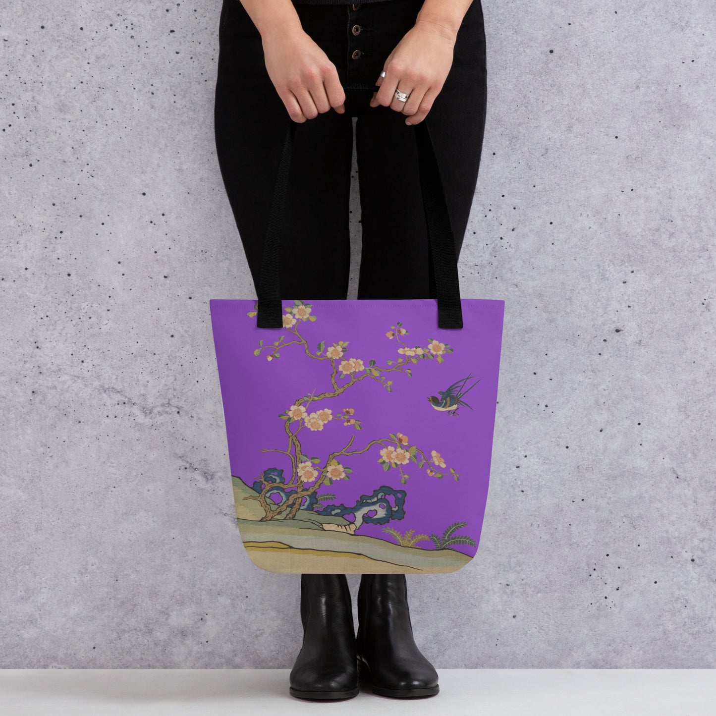 Kesi Flower Album｜Swallow in Flight, Harbinger of Spring｜Tote bag｜Purple