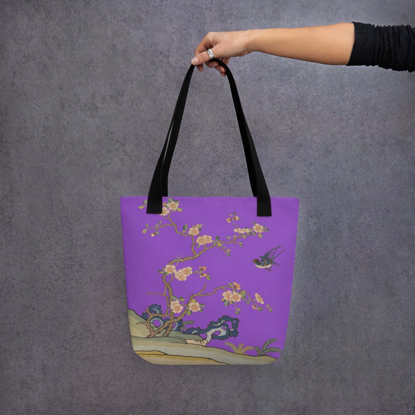 Kesi Flower Album｜Swallow in Flight, Harbinger of Spring｜Tote bag｜Purple