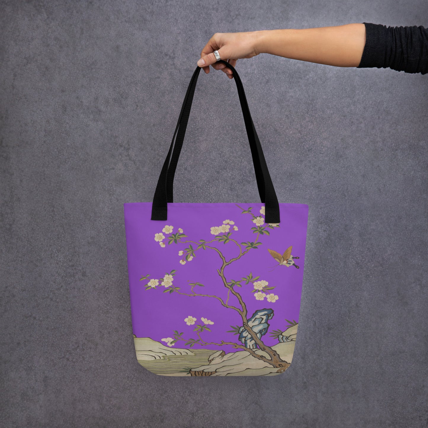 Kesi Flower Album｜Plum Blossoms and Butterfly｜Tote bag｜Purple