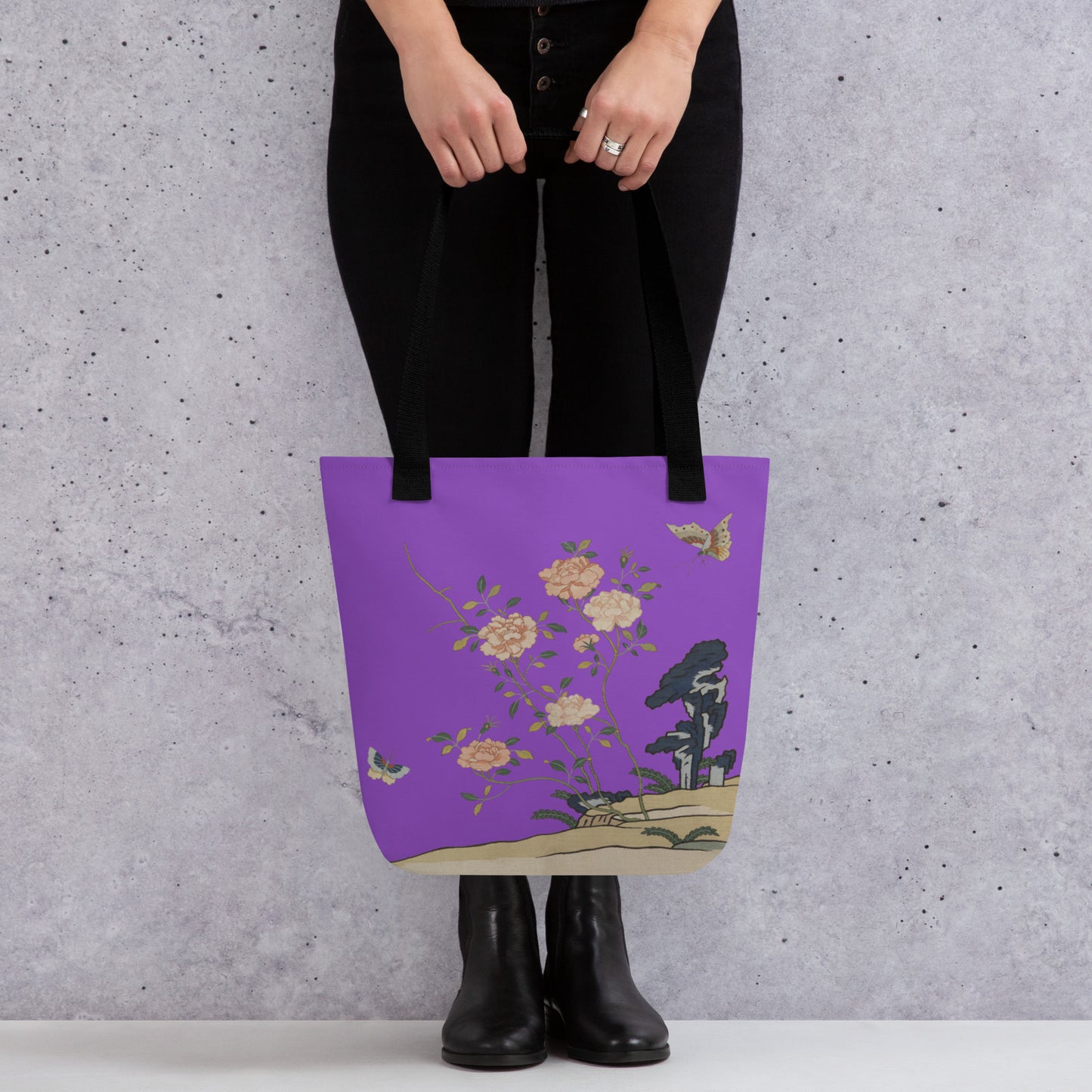 Kesi Flower Album｜Red Roses｜Tote bag｜Purple