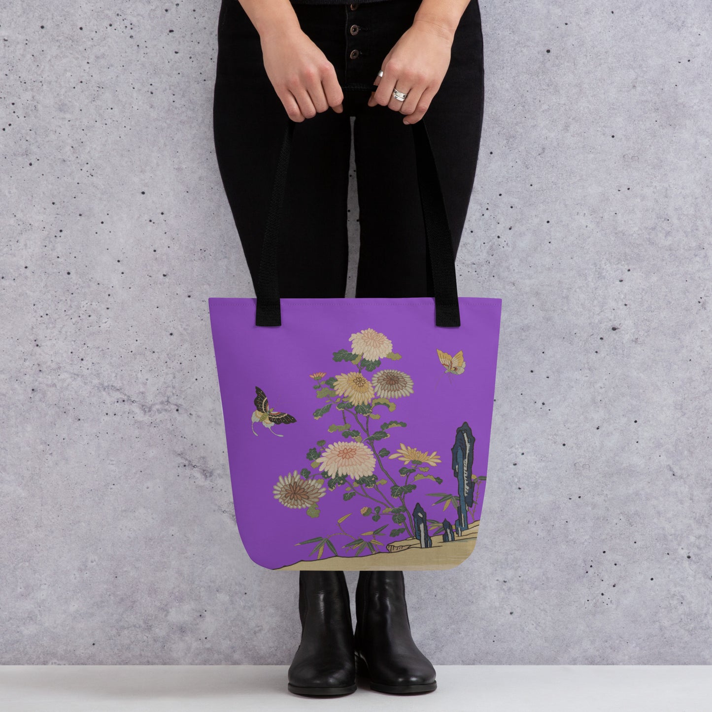 Kesi Flower Album｜Chrysanthemums and Butterflies｜Tote bag｜Purple