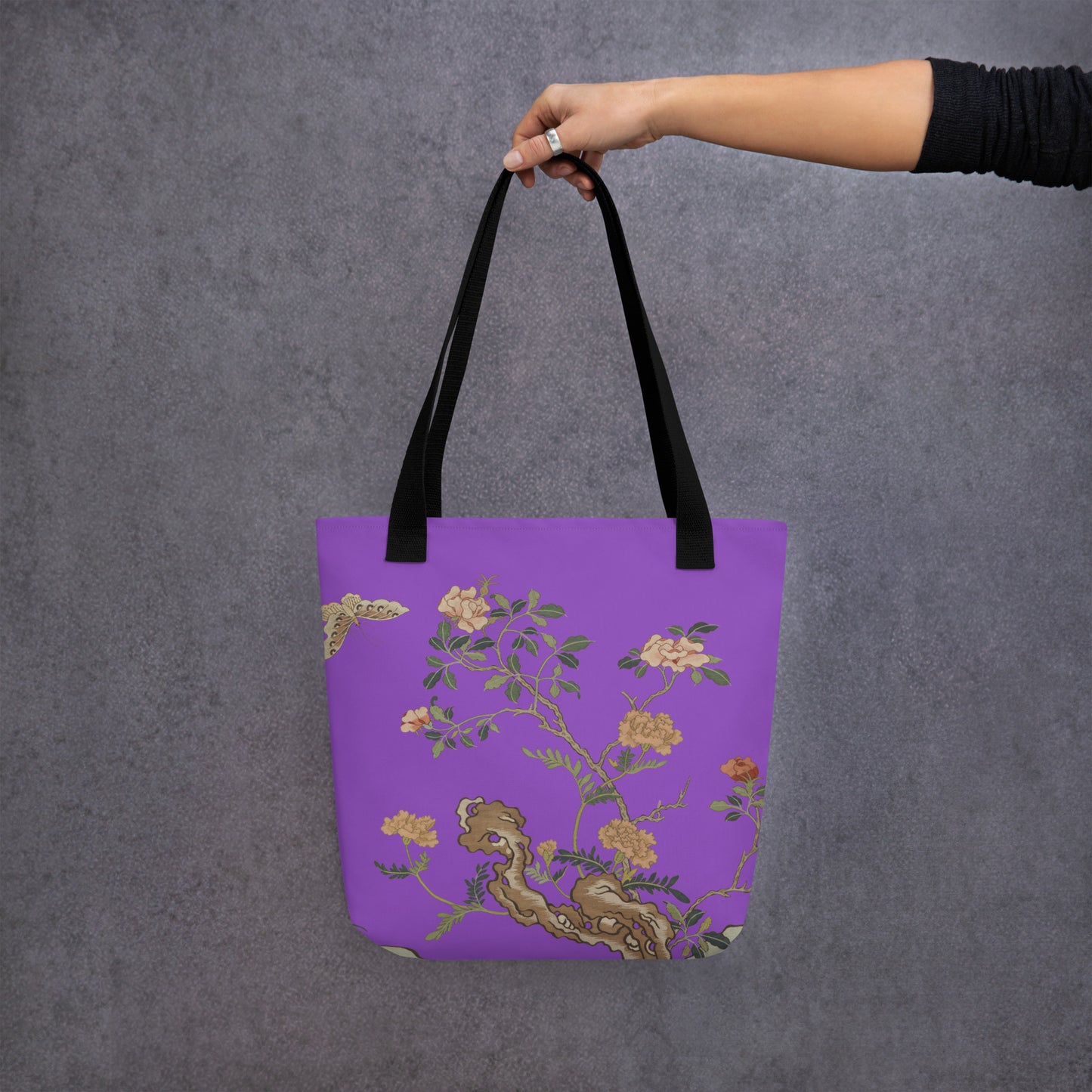 Kesi Flower Album｜Camellia and Butterfly｜Tote bag｜Purple