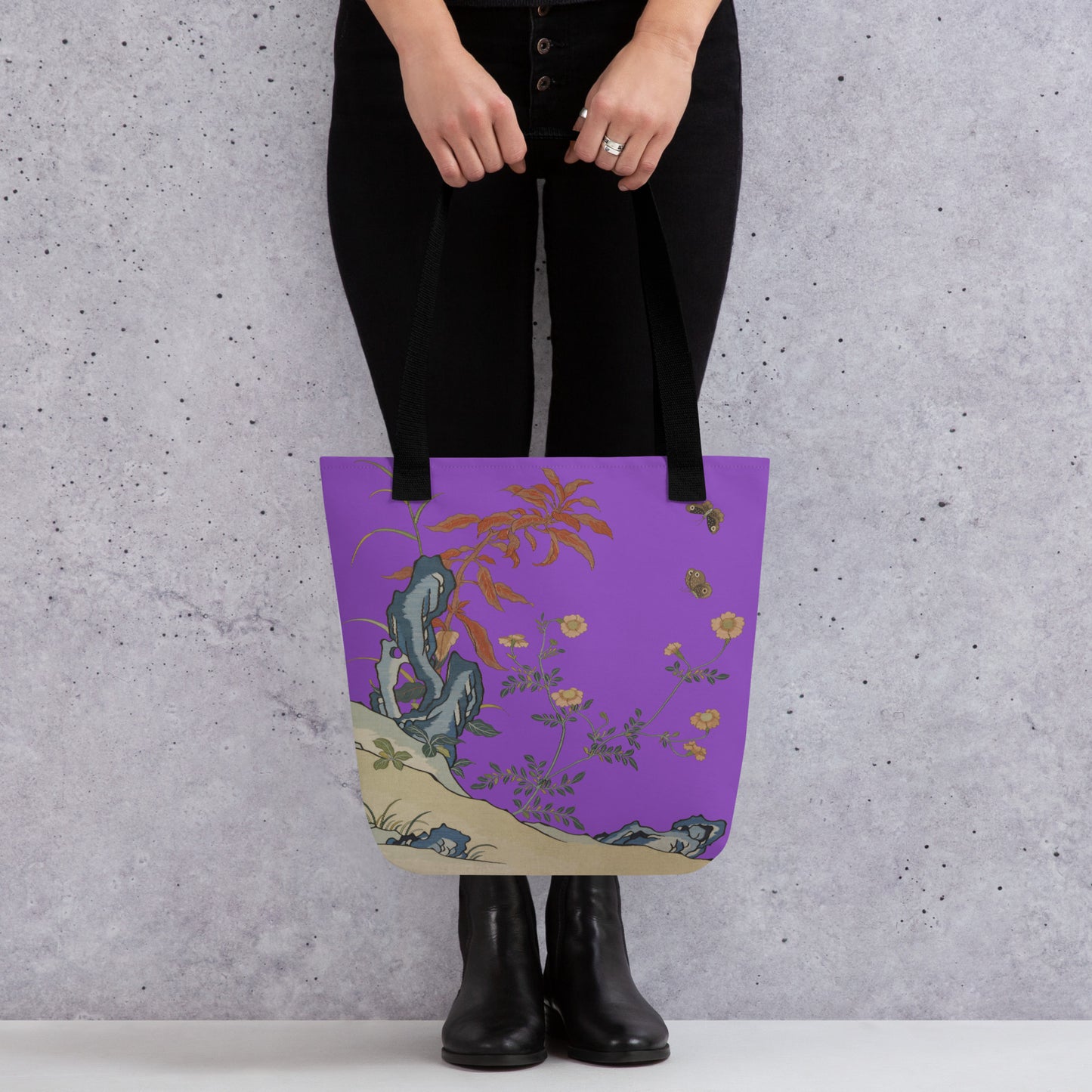 Kesi Flower Album｜Butterflies and Flowers｜Tote bag｜Purple