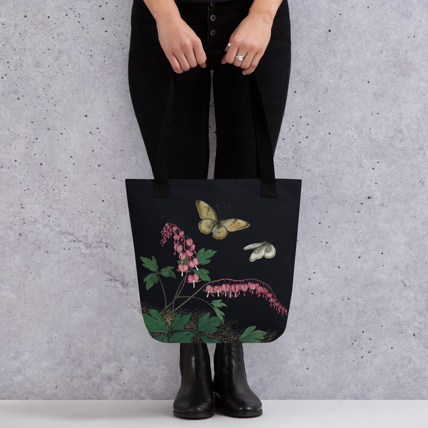 Cats And Butterflies Of Longevity｜Butterflies and Bleeding Hearts in Bloom｜Tote bag