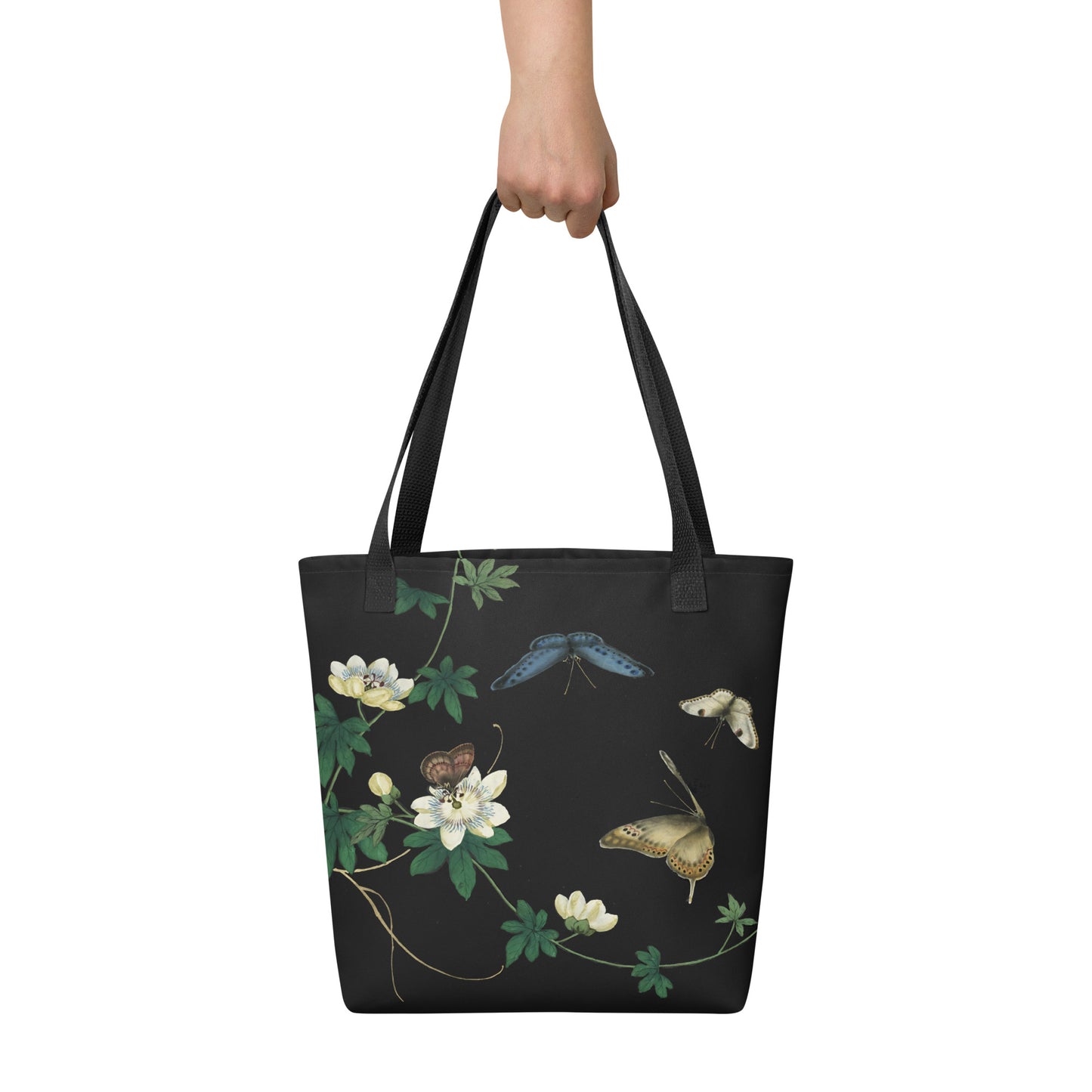 Cats And Butterflies Of Longevity｜Butterflies amidst the Edible Fruited Passion Flowers｜Tote bag