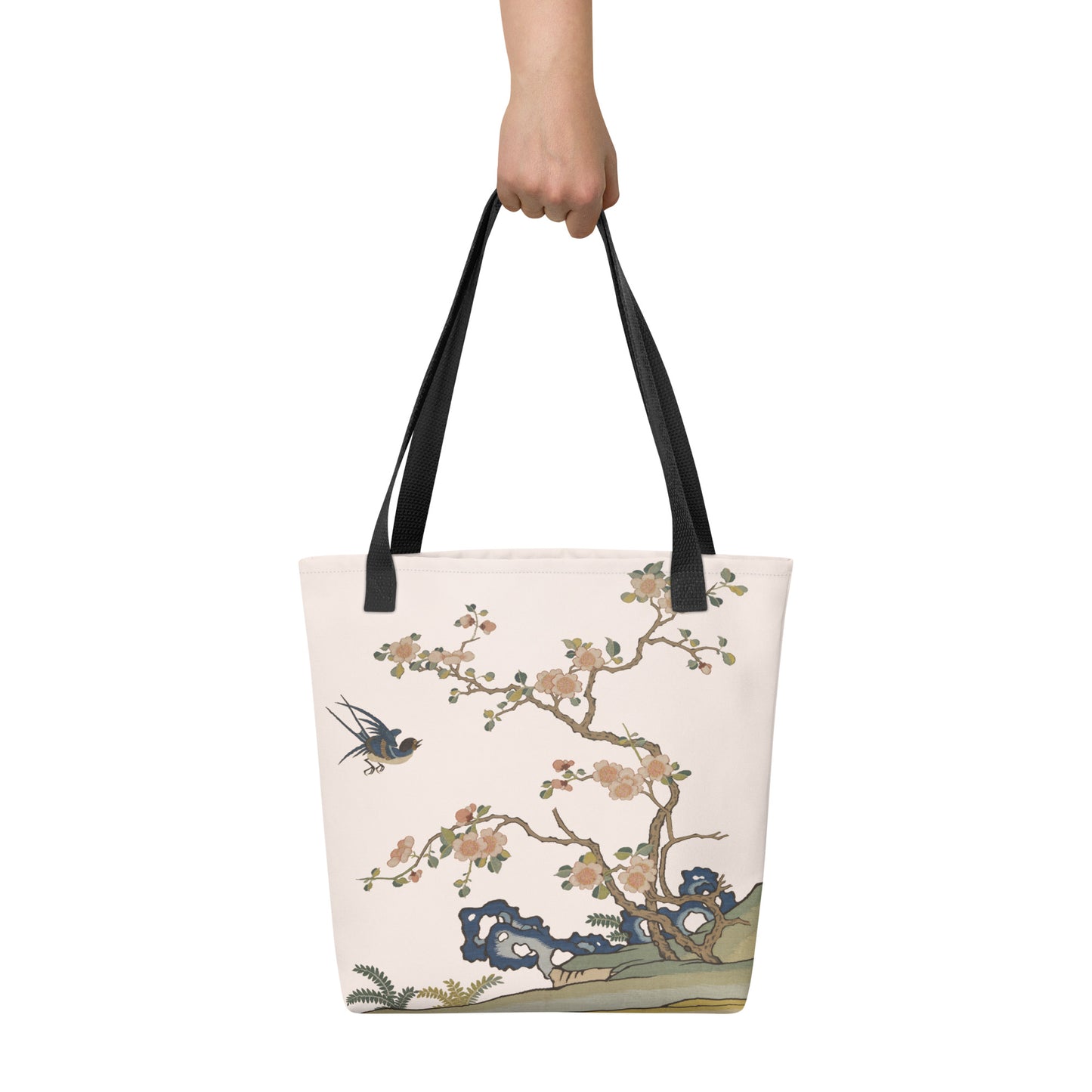 Kesi Flower Album｜Swallow in Flight, Harbinger of Spring｜Tote bag｜Fish belly white