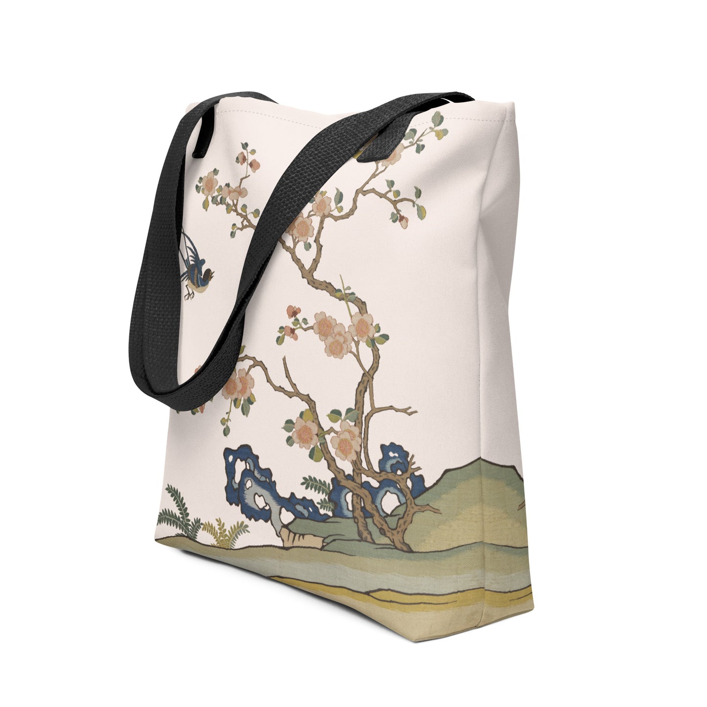 Kesi Flower Album｜Swallow in Flight, Harbinger of Spring｜Tote bag｜Fish belly white