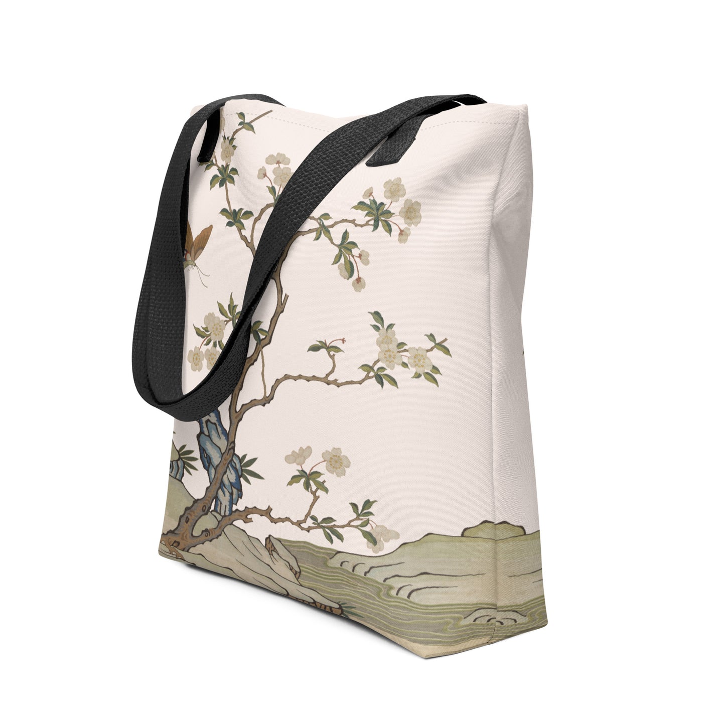 Kesi Flower Album｜Plum Blossoms and Butterfly｜Tote bag｜Fish belly white