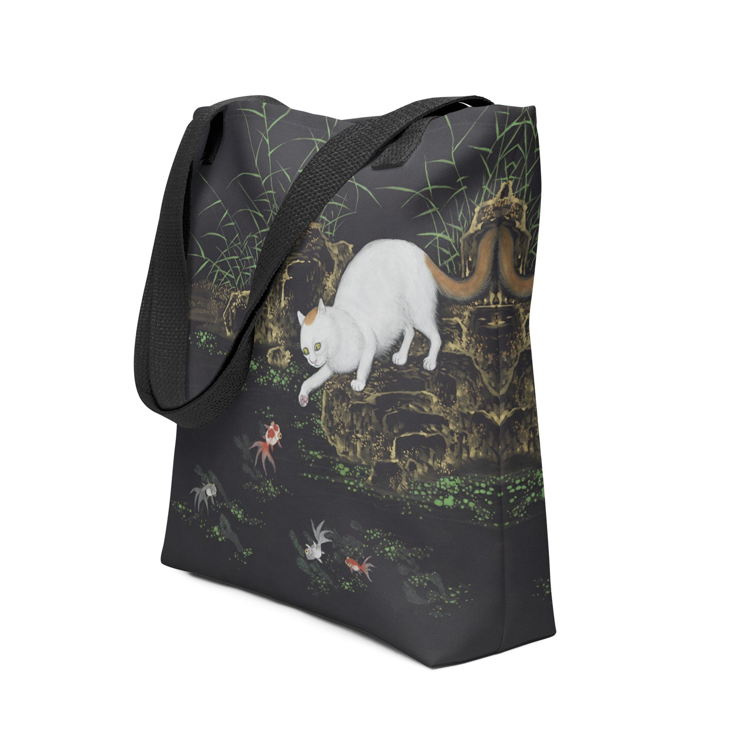 Cats And Butterflies Of Longevity｜Cat with Fish and Aquatic Plants｜Tote bag