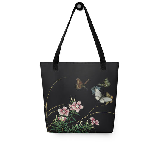 Cats And Butterflies Of Longevity｜Butterflies and the Blooming Red-flowered Catchfly｜Tote bag