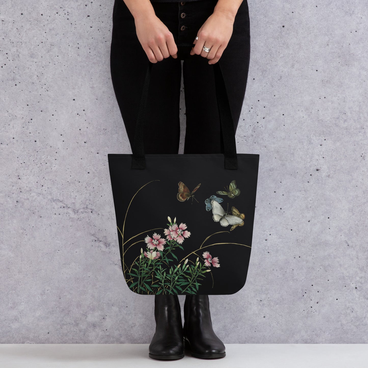 Cats And Butterflies Of Longevity｜Butterflies and the Blooming Red-flowered Catchfly｜Tote bag