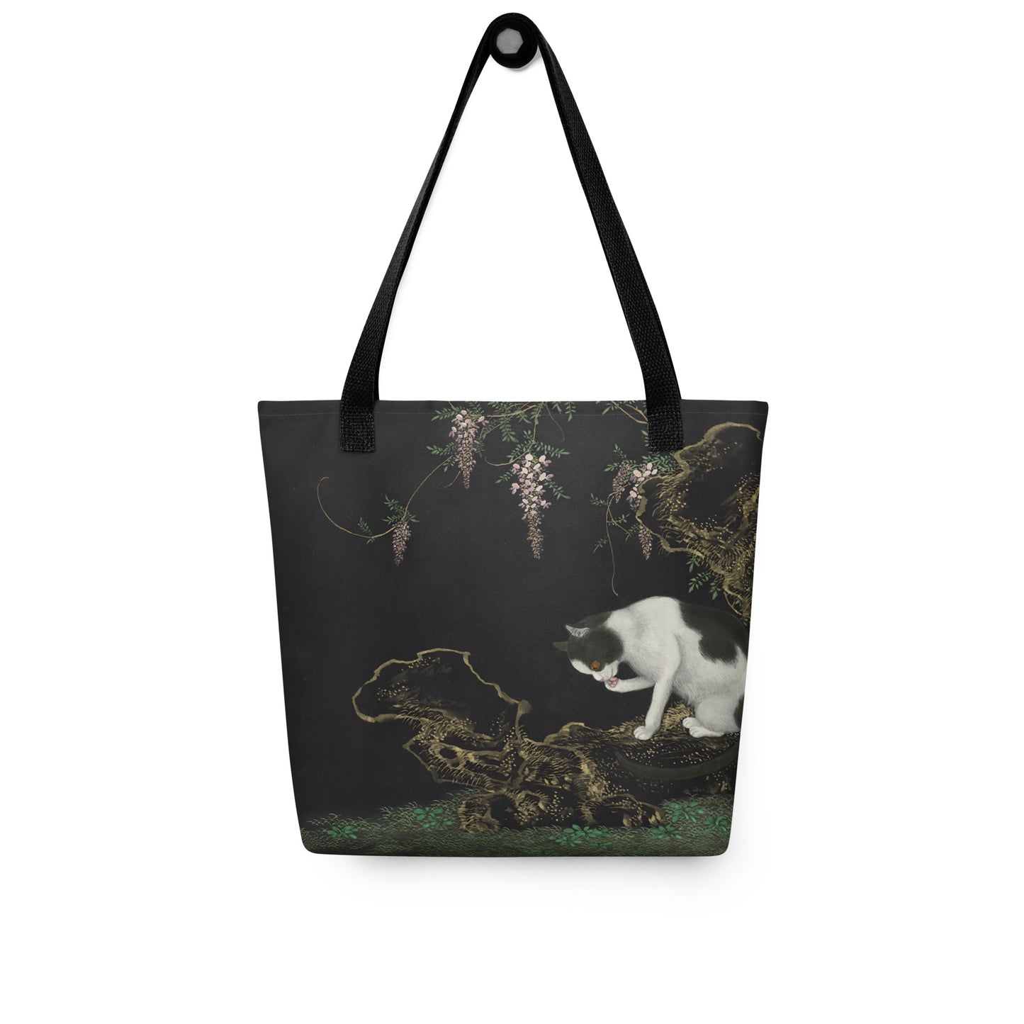 Cats And Butterflies Of Longevity｜A Cat by the Blooming Wisteria｜Tote bag