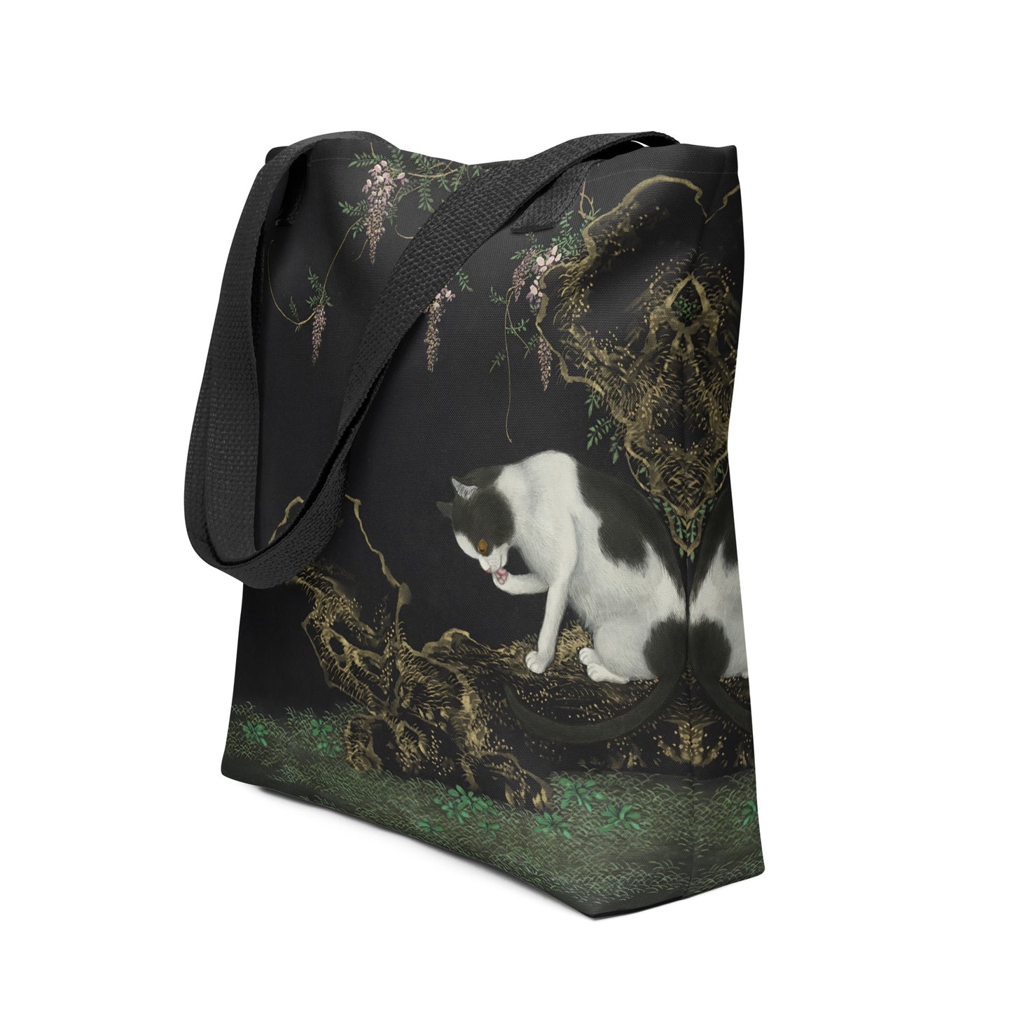 Cats And Butterflies Of Longevity｜A Cat by the Blooming Wisteria｜Tote bag