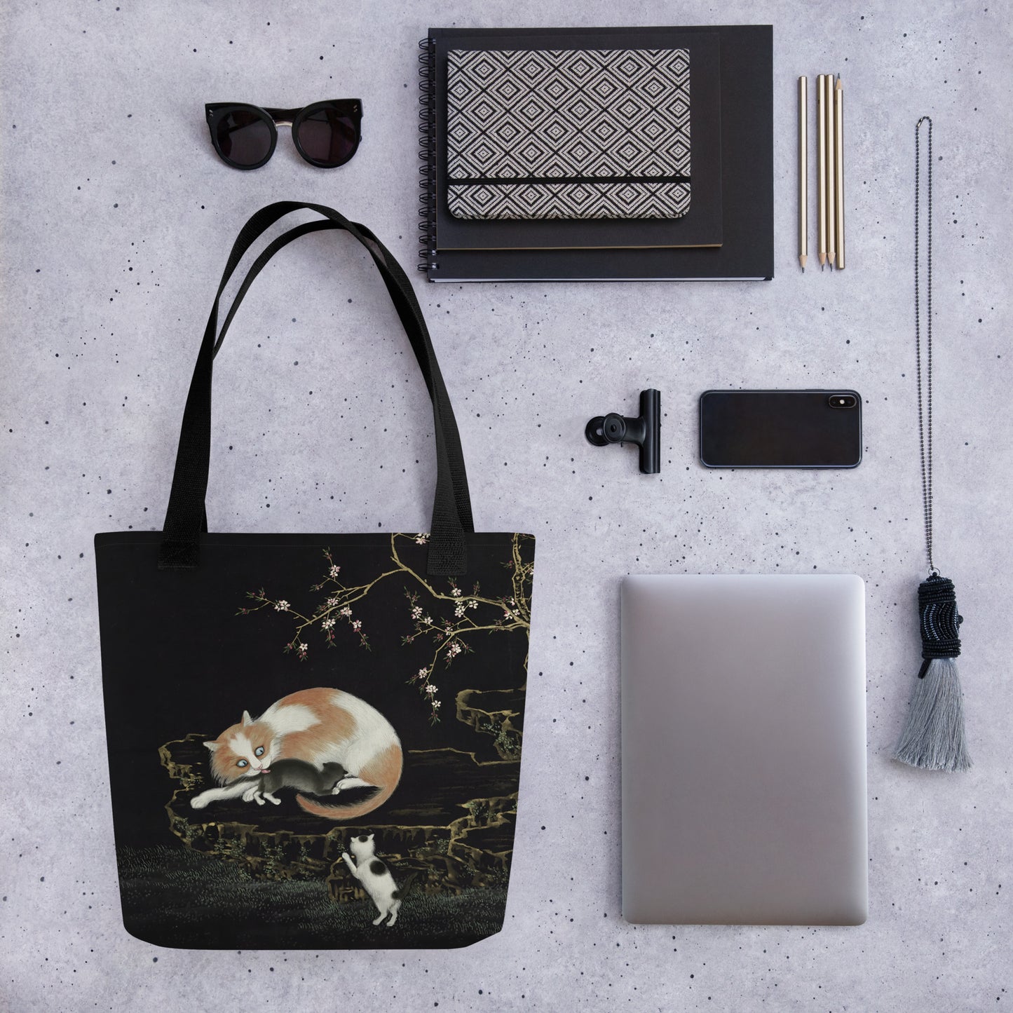 Cats And Butterflies Of Longevity｜Cats amidst the Peach Blossoms｜Tote bag