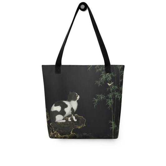 Cats And Butterflies Of Longevity｜A Cat and Two Orioles｜Tote bag