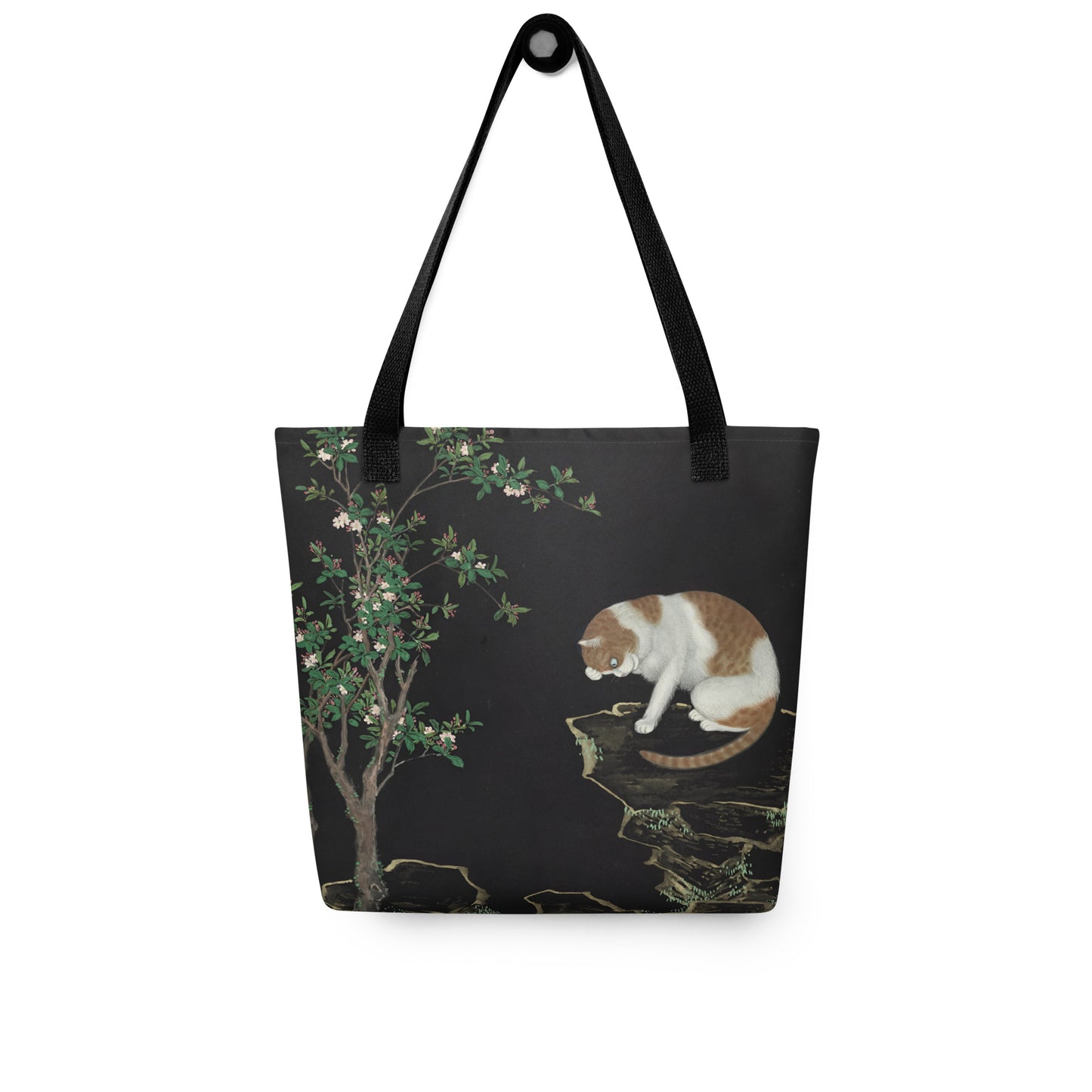 Cats And Butterflies Of Longevity｜A Cat by the Crab Apple Trees in Blossom｜Tote bag