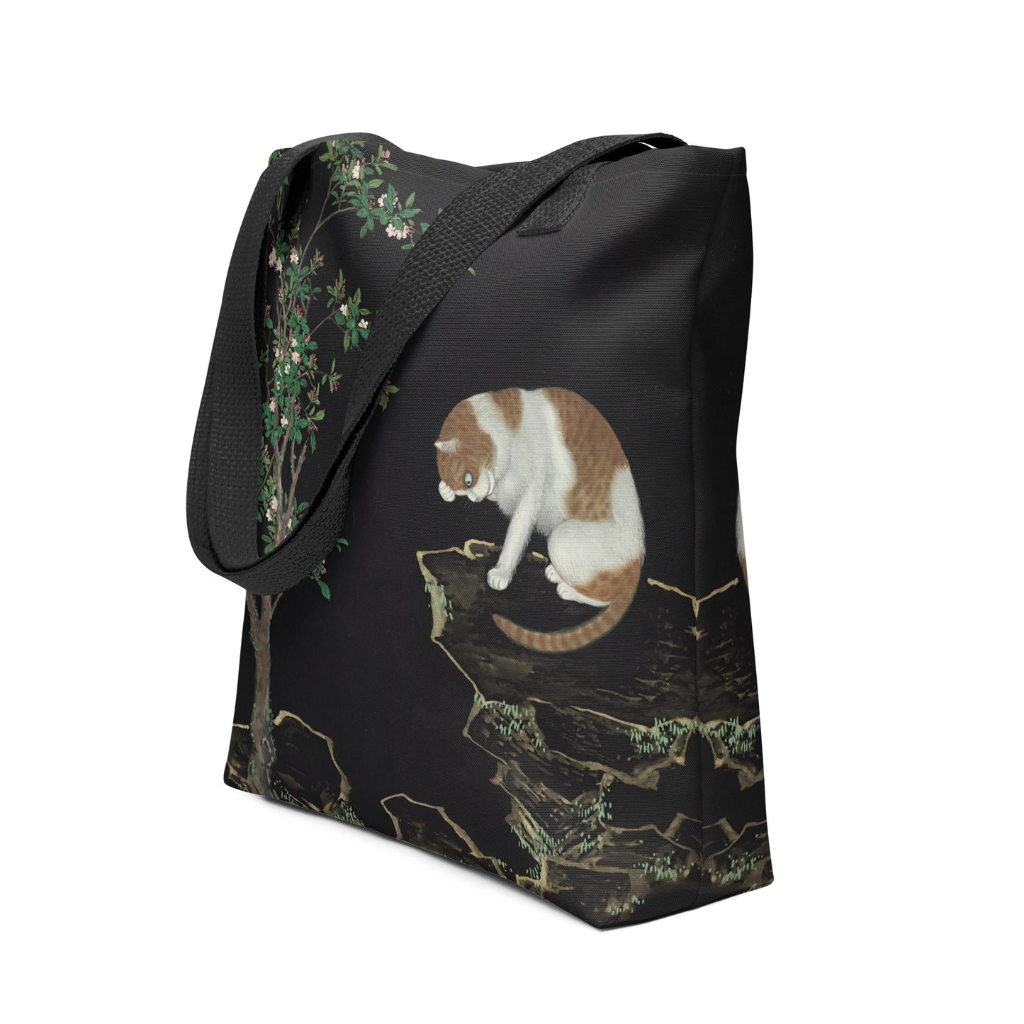 Cats And Butterflies Of Longevity｜A Cat by the Crab Apple Trees in Blossom｜Tote bag