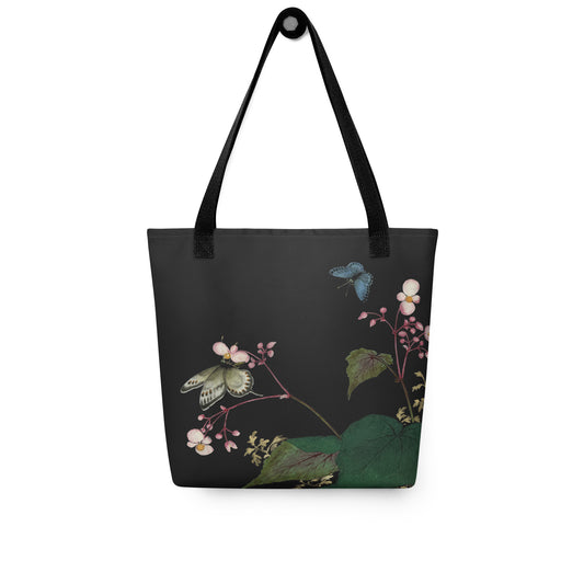 Cats And Butterflies Of Longevity｜Butterflies amidst the Begonia in Bloom｜Tote bag