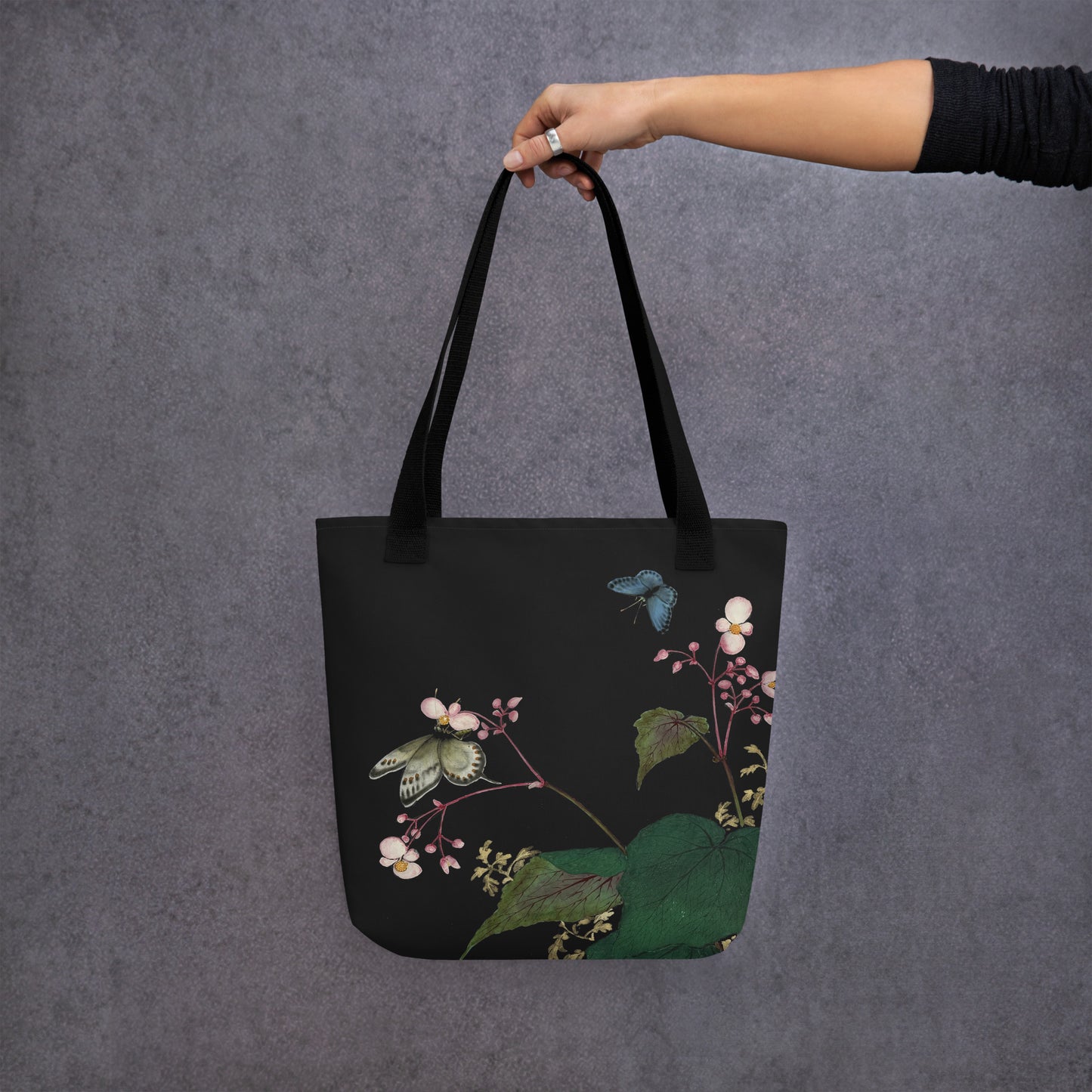 Cats And Butterflies Of Longevity｜Butterflies amidst the Begonia in Bloom｜Tote bag