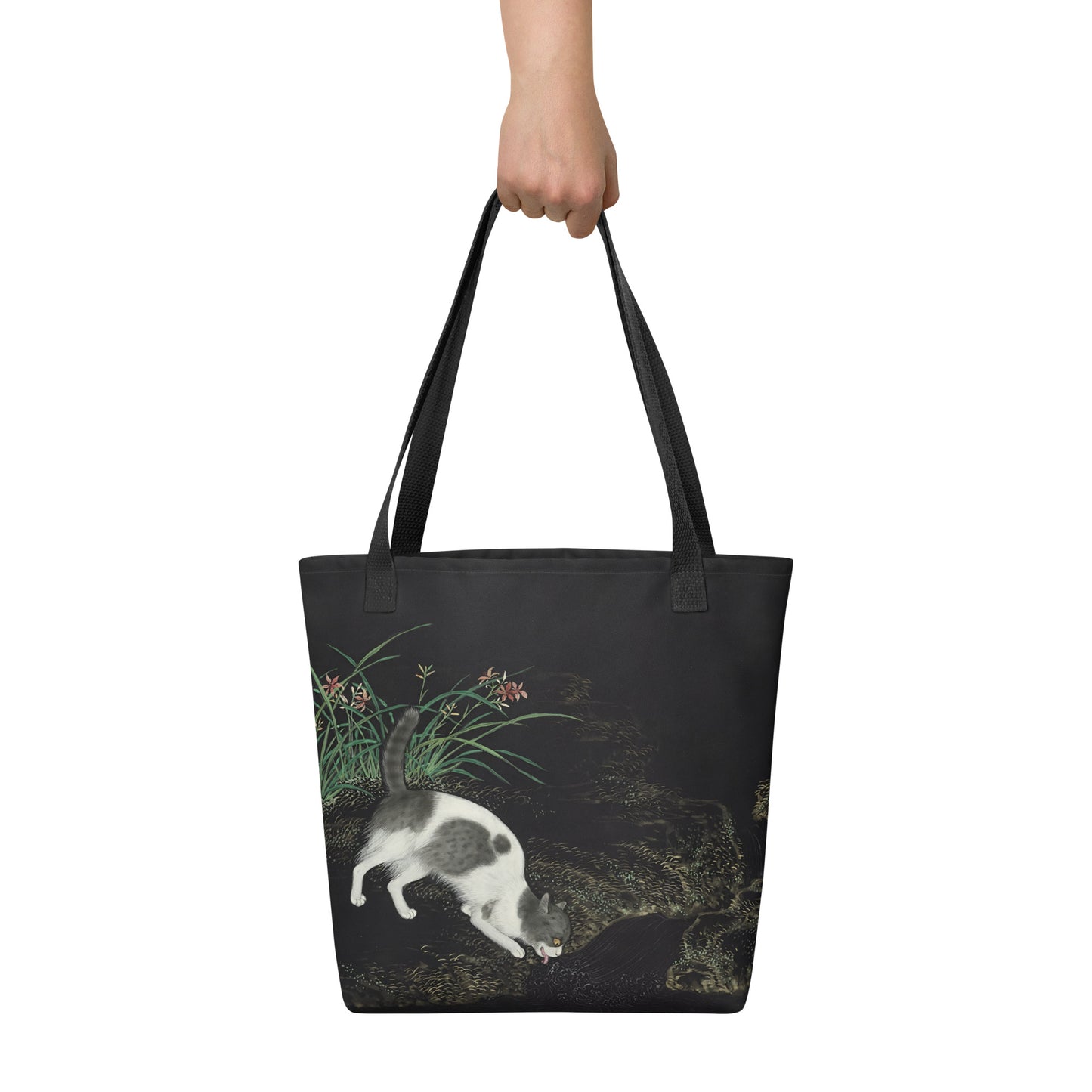 Cats And Butterflies Of Longevity｜Two Cats amidst the Orchids in Bloom｜Tote bag