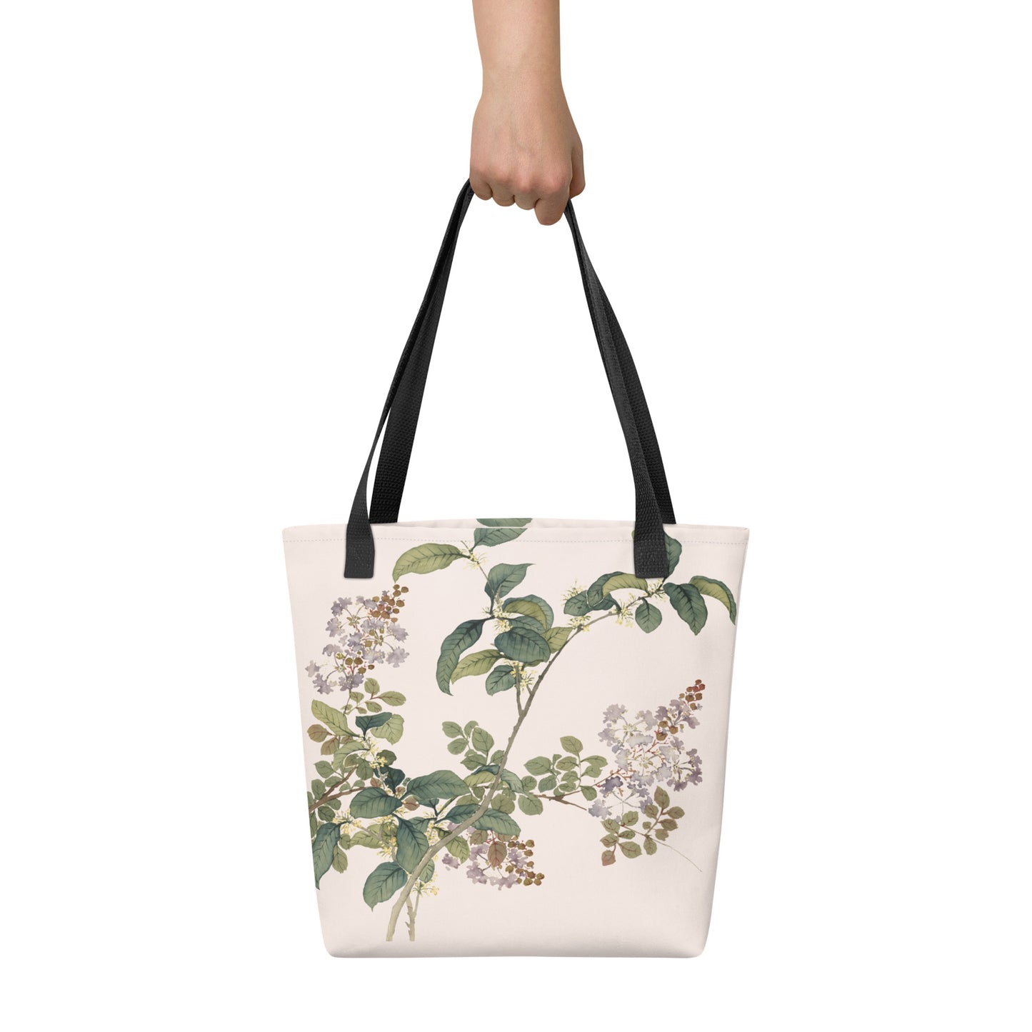 The Spirit of Flowers in Twelve Months｜Osmanthus and Crape Myrtle in Bloom｜Tote bag｜Fish belly white