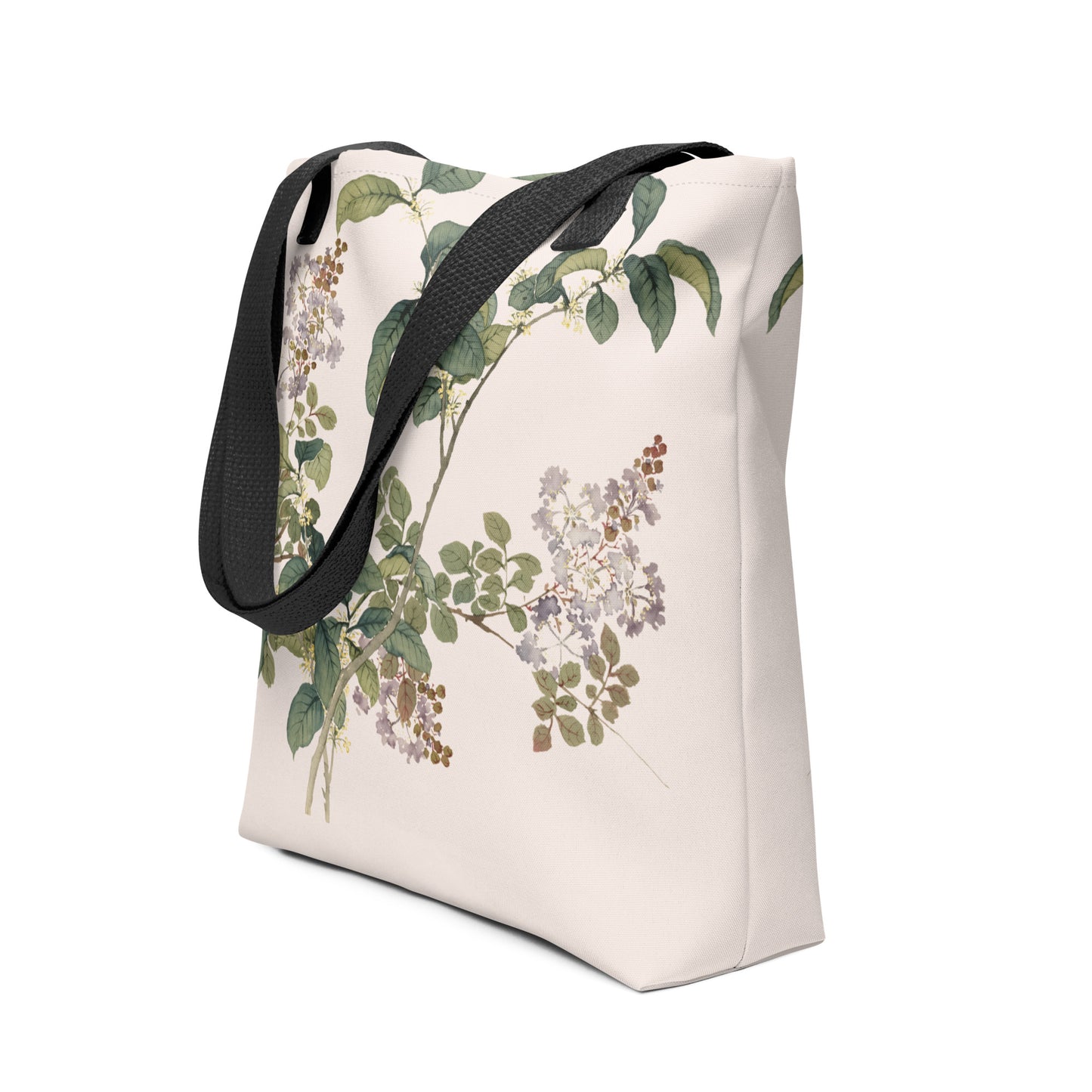 The Spirit of Flowers in Twelve Months｜Osmanthus and Crape Myrtle in Bloom｜Tote bag｜Fish belly white