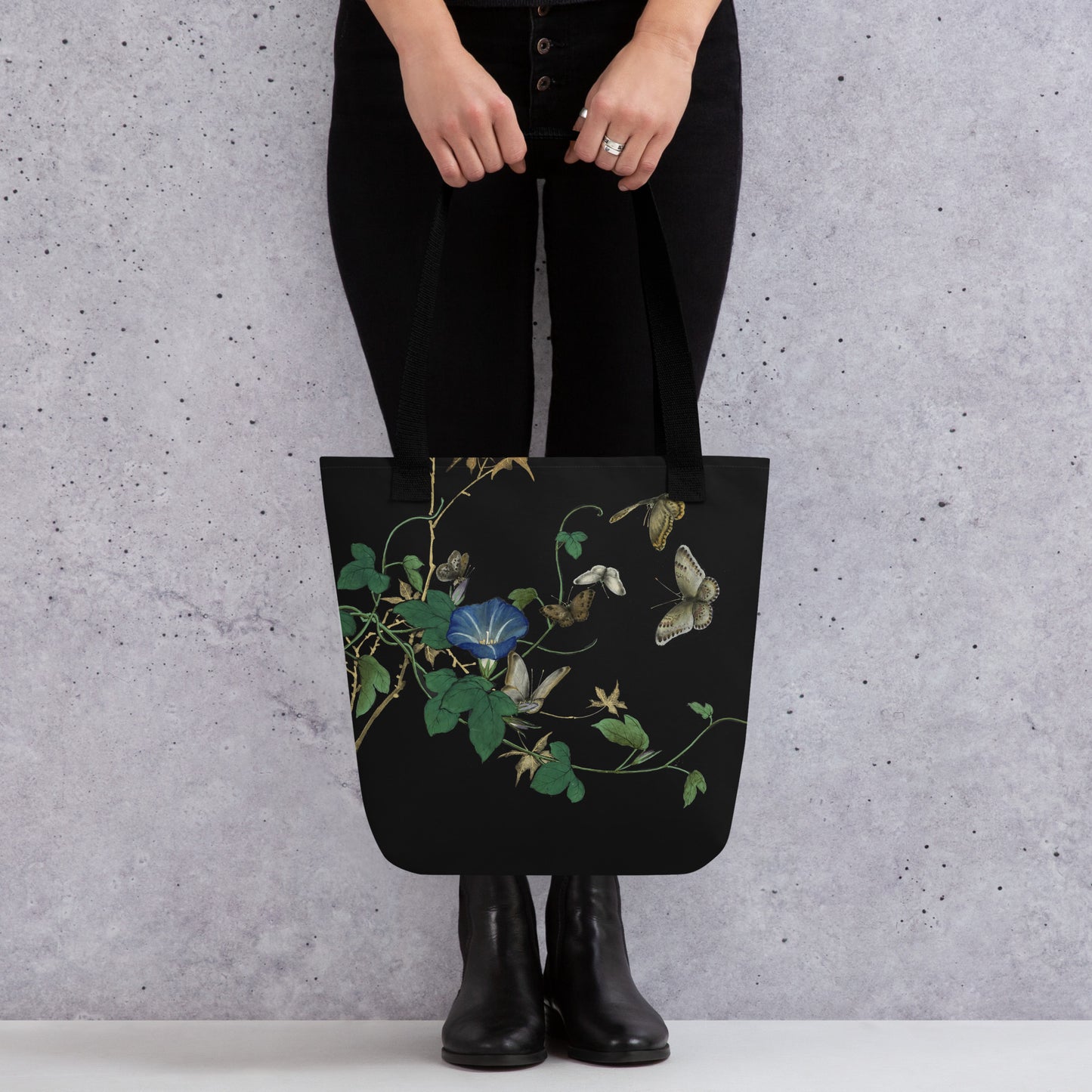 Cats And Butterflies Of Longevity｜Butterflies and the White-edged Morning Glory in Bloom｜Tote bag