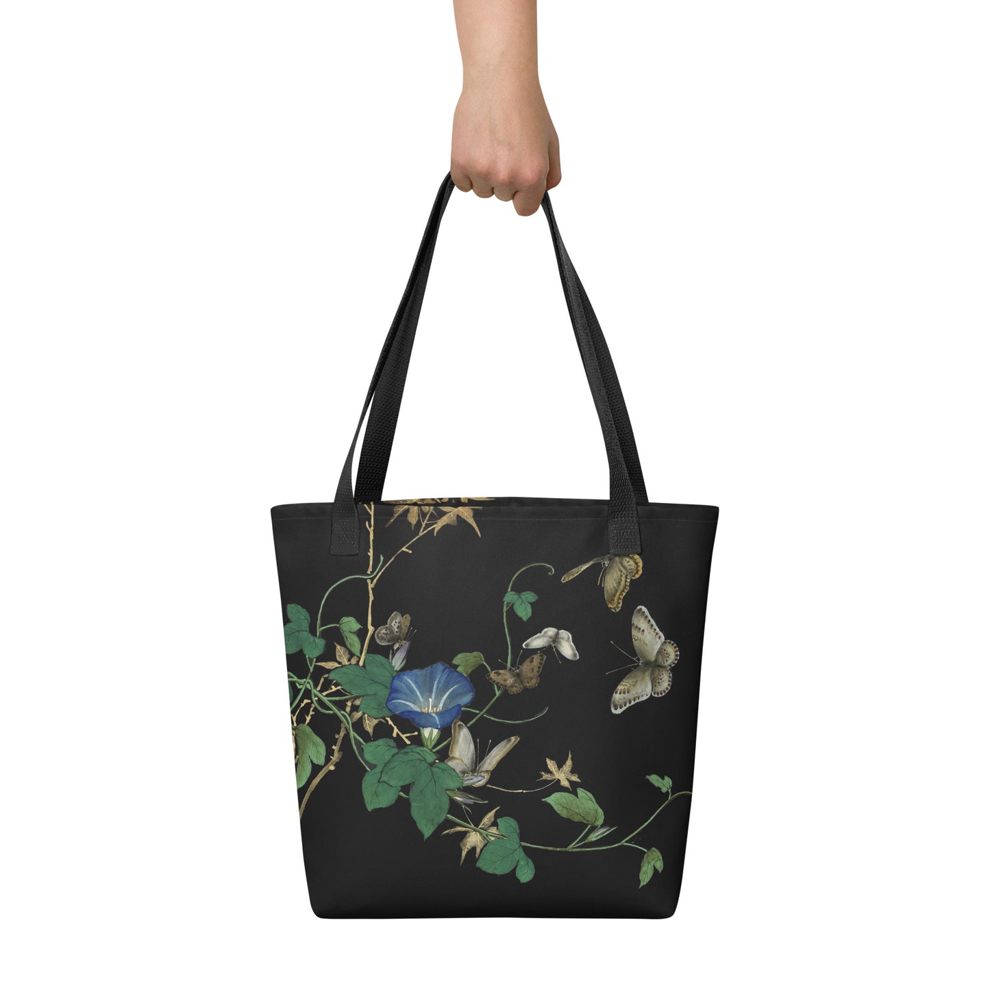 Cats And Butterflies Of Longevity｜Butterflies and the White-edged Morning Glory in Bloom｜Tote bag