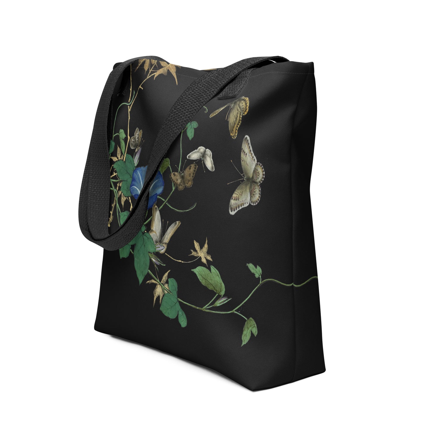 Cats And Butterflies Of Longevity｜Butterflies and the White-edged Morning Glory in Bloom｜Tote bag