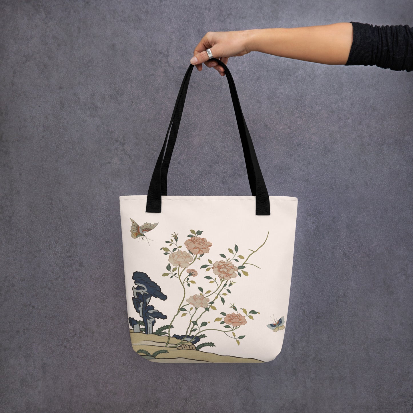 Kesi Flower Album｜Red Roses｜Tote bag｜Fish belly white