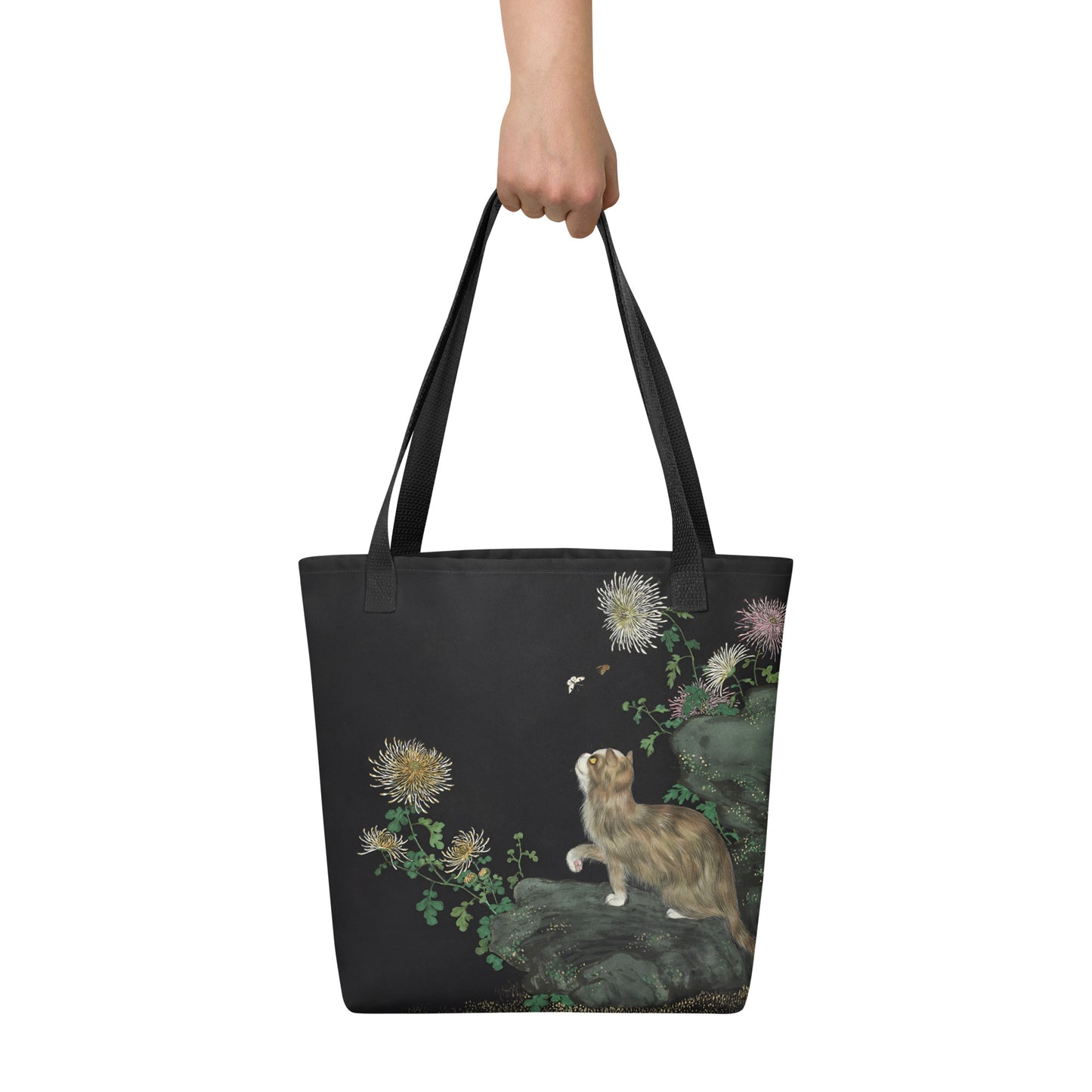 Cats And Butterflies Of Longevity｜A Cat amidst the Chrysanthemum in Bloom｜Tote bag