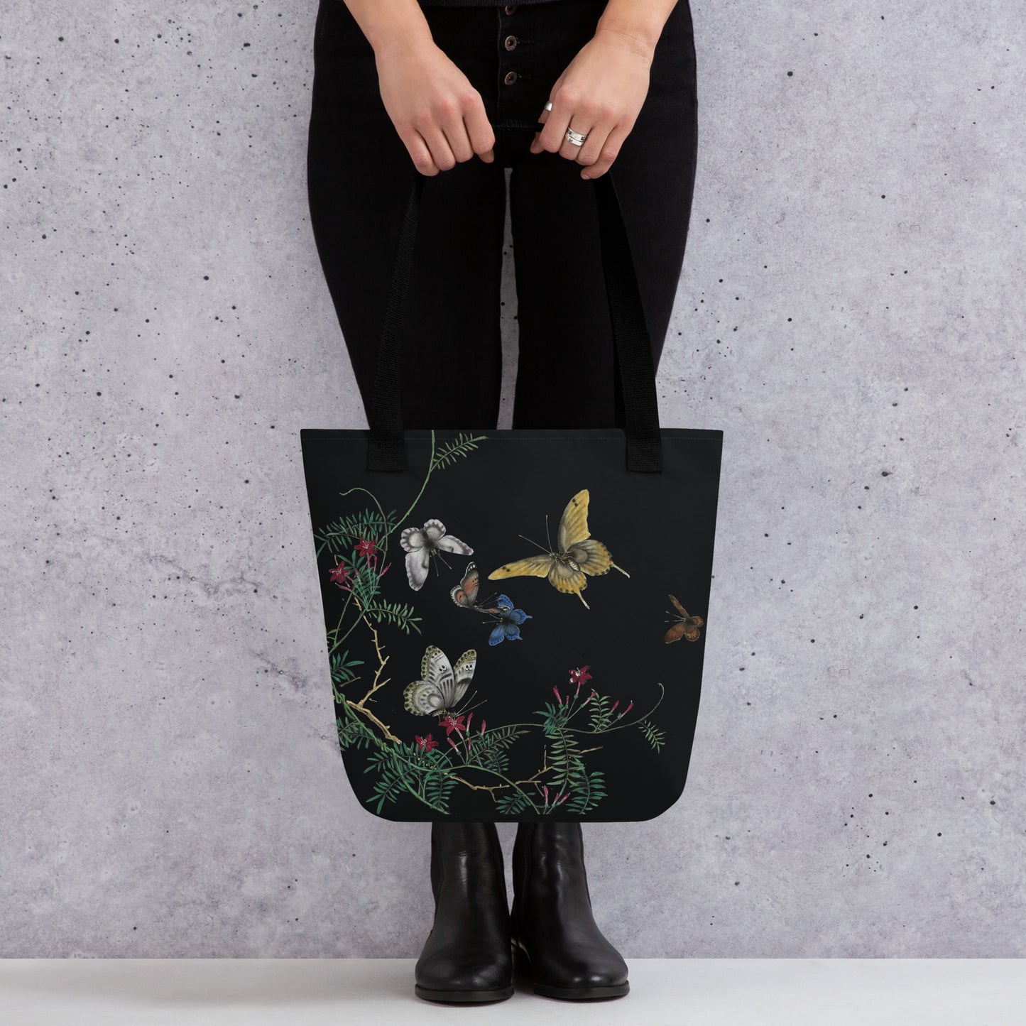 Cats And Butterflies Of Longevity｜Butterflies amidst the Cypress Vine in Bloom｜Tote bag