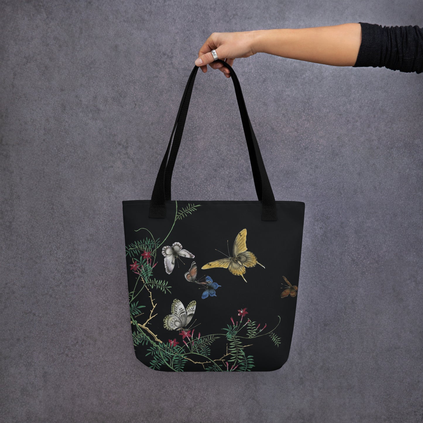 Cats And Butterflies Of Longevity｜Butterflies amidst the Cypress Vine in Bloom｜Tote bag