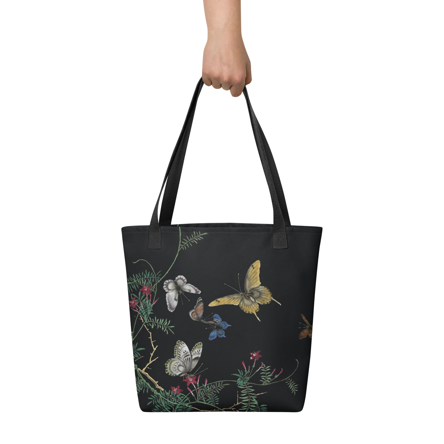 Cats And Butterflies Of Longevity｜Butterflies amidst the Cypress Vine in Bloom｜Tote bag