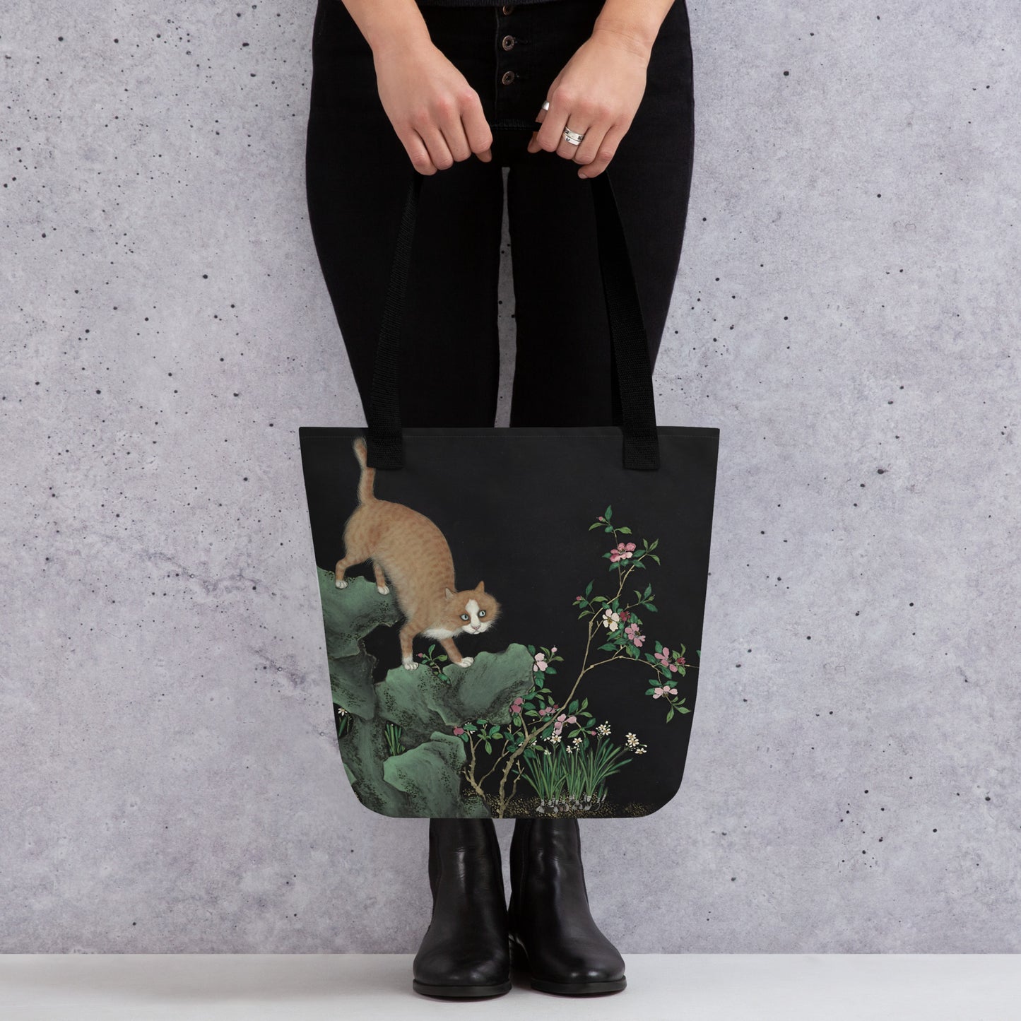 Cats And Butterflies Of Longevity｜A Cat by the Narcissus in Bloom｜Tote bag