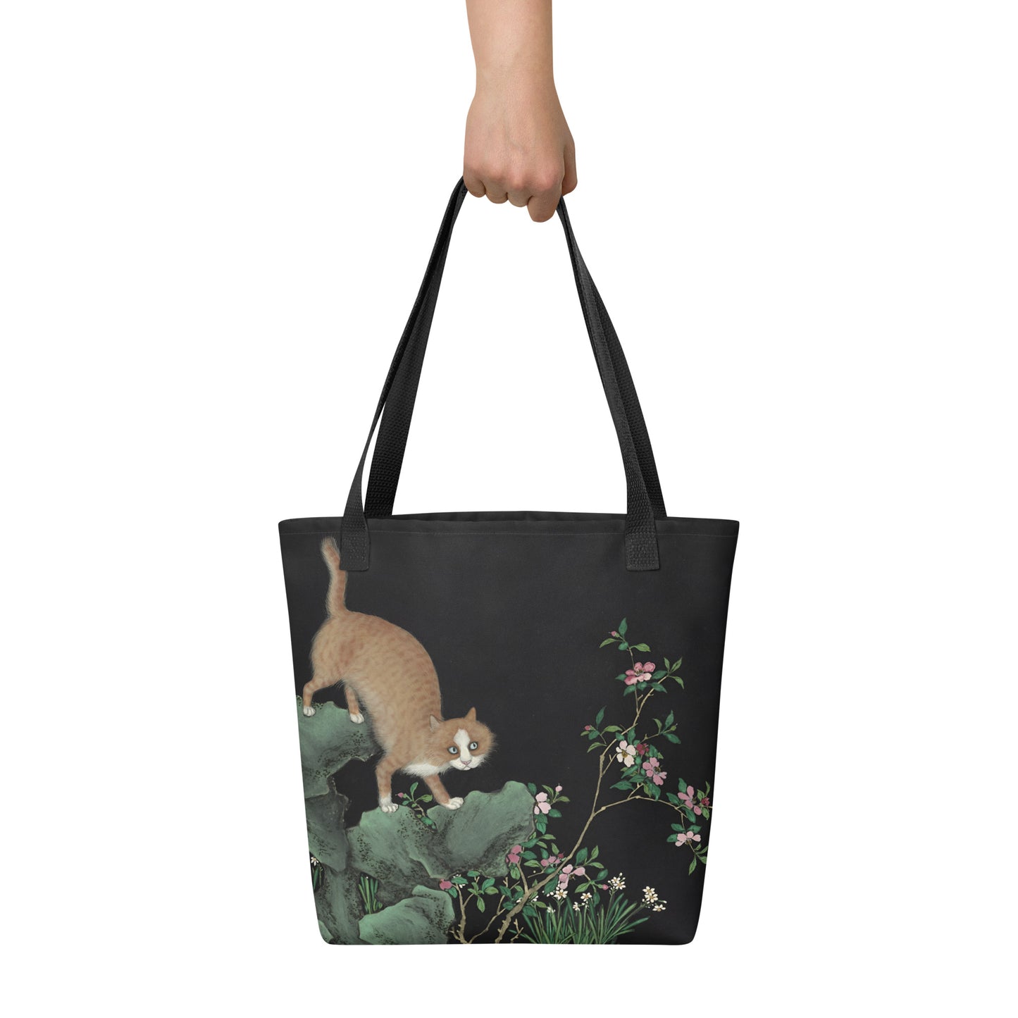 Cats And Butterflies Of Longevity｜A Cat by the Narcissus in Bloom｜Tote bag