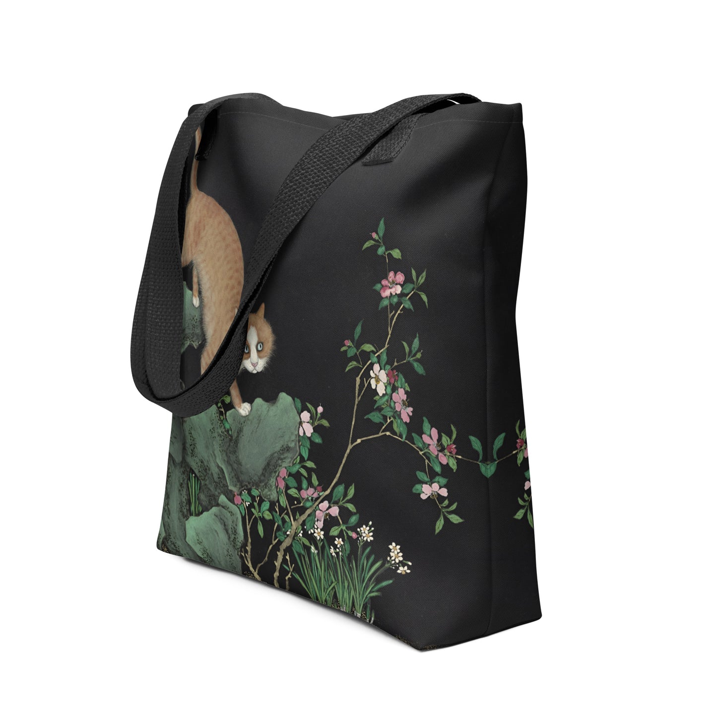 Cats And Butterflies Of Longevity｜A Cat by the Narcissus in Bloom｜Tote bag