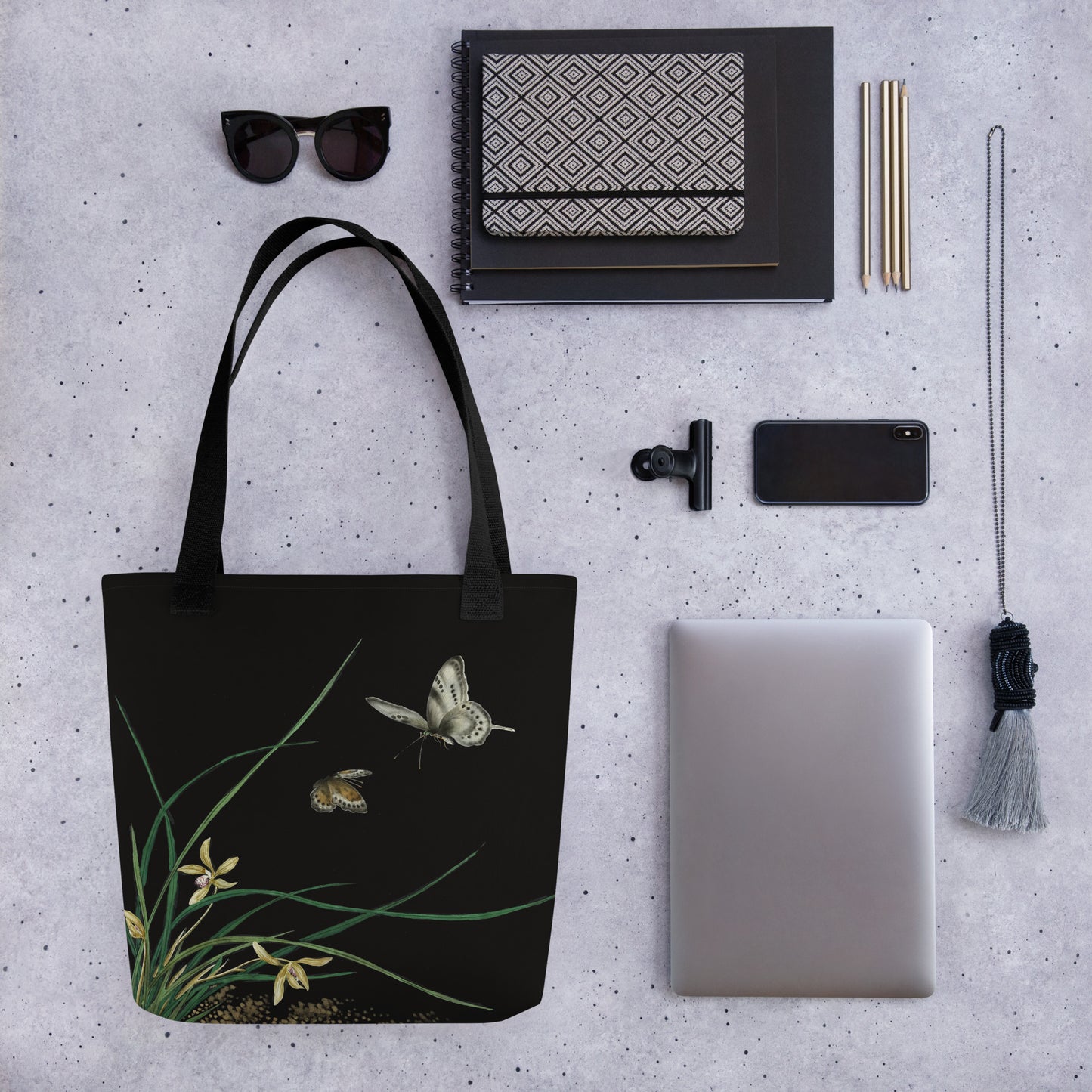 Cats And Butterflies Of Longevity｜Butterflies by the Orchid in Bloom｜Tote bag