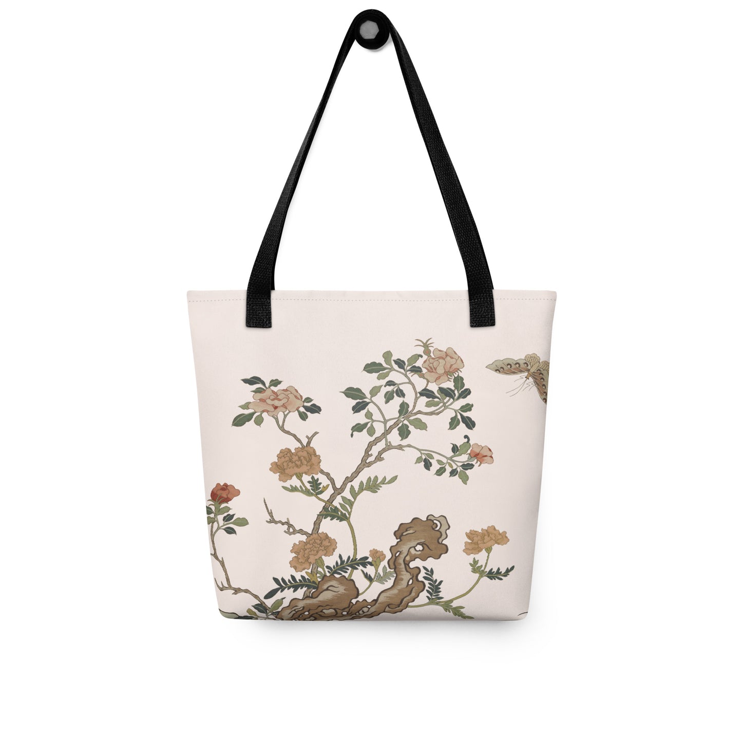 Kesi Flower Album｜Camellia and Butterfly｜Tote bag｜Fish belly white