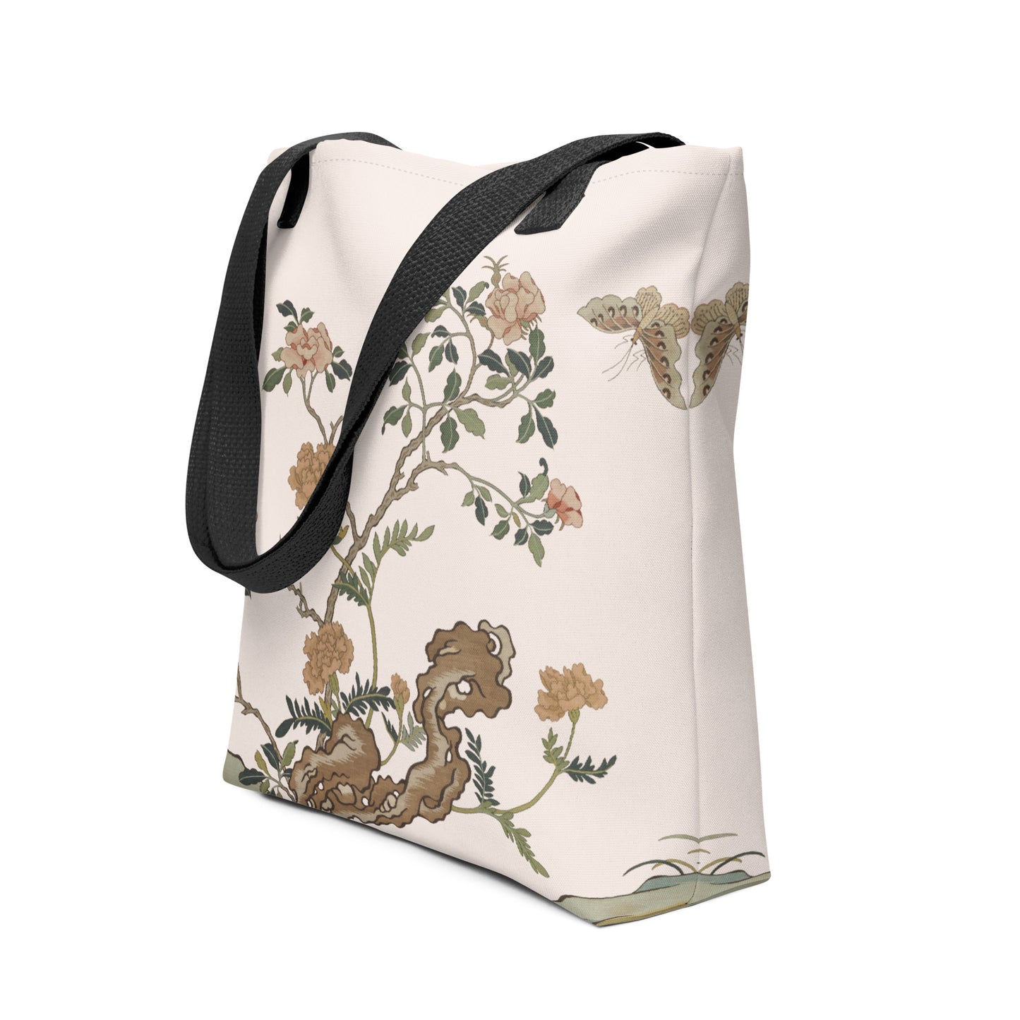 Kesi Flower Album｜Camellia and Butterfly｜Tote bag｜Fish belly white